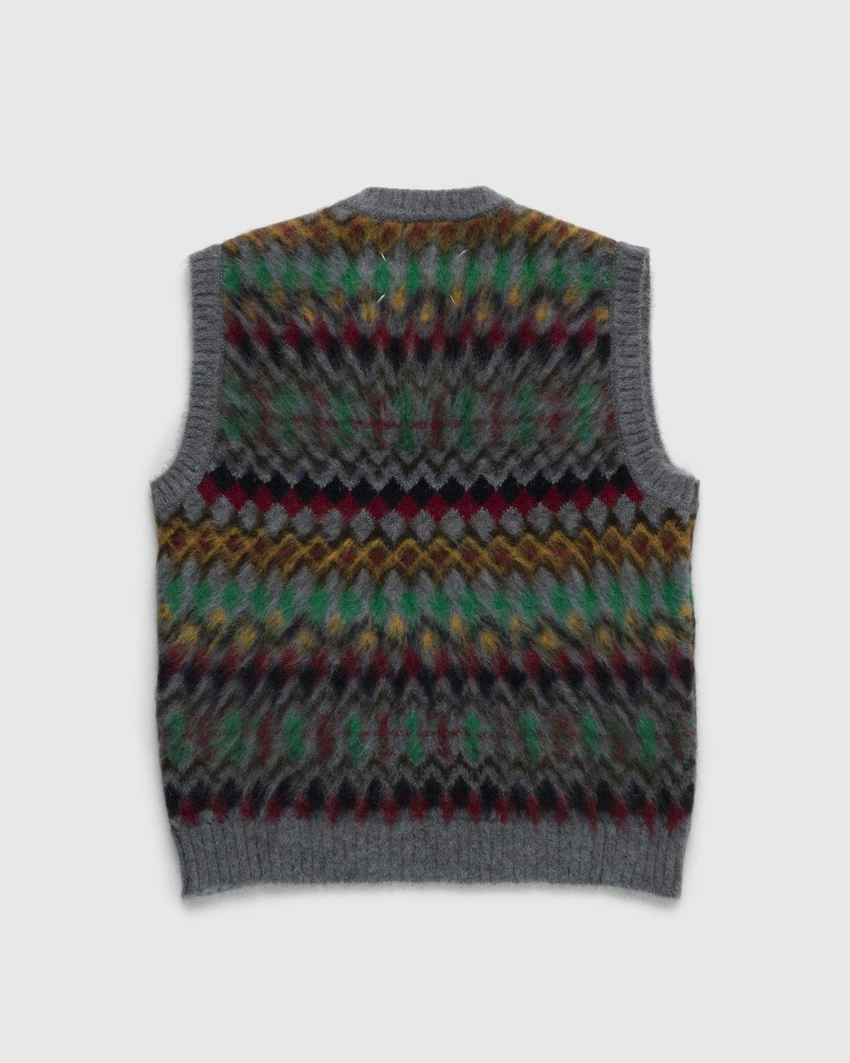 Maison Margiela - Jacquard V Neck Vest Multi - Clothing - Multi - Image 2