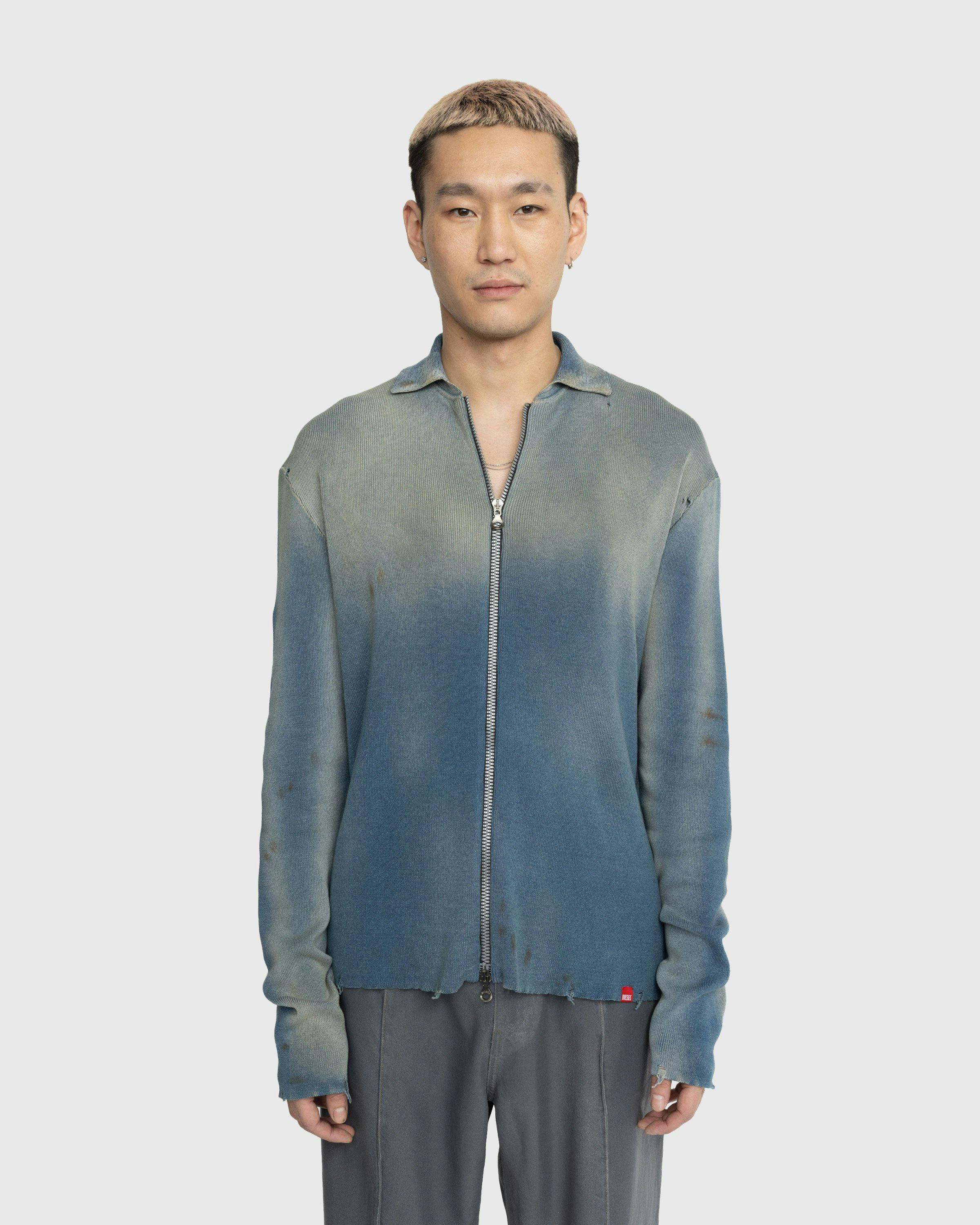 Diesel - K-Addock Ribbed Cardigan Blue - Clothing - Grey - Image 2