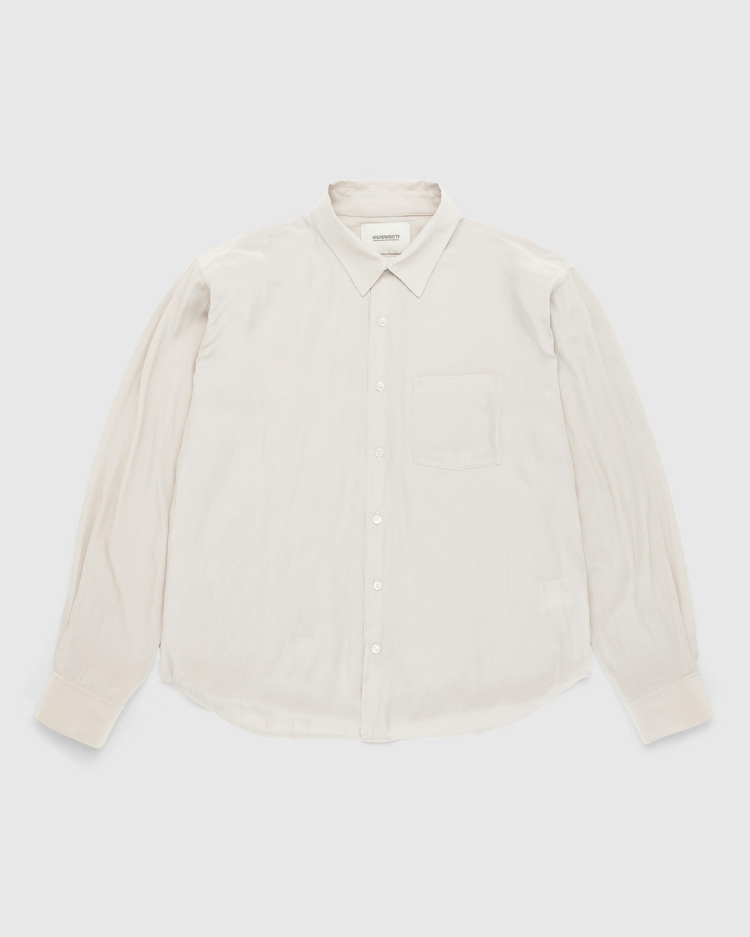 Highsnobiety - Lightweight Long-Sleeve Shirt Beige - Clothing - Beige - Image 1