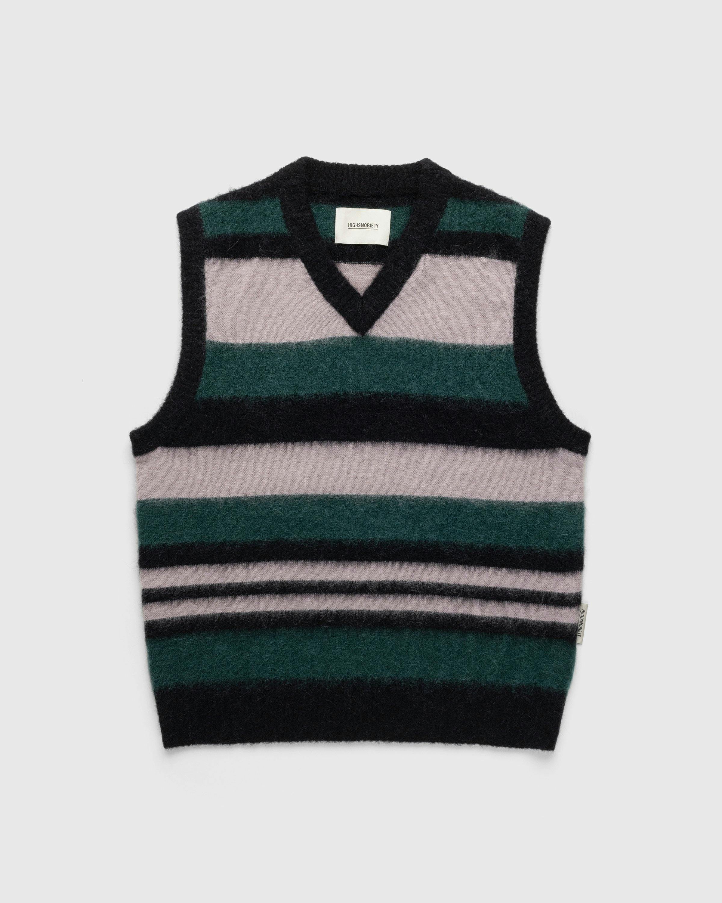 Highsnobiety - Alpaca Gradient Sweater Vest Pink/Green - Clothing - Multi - Image 1