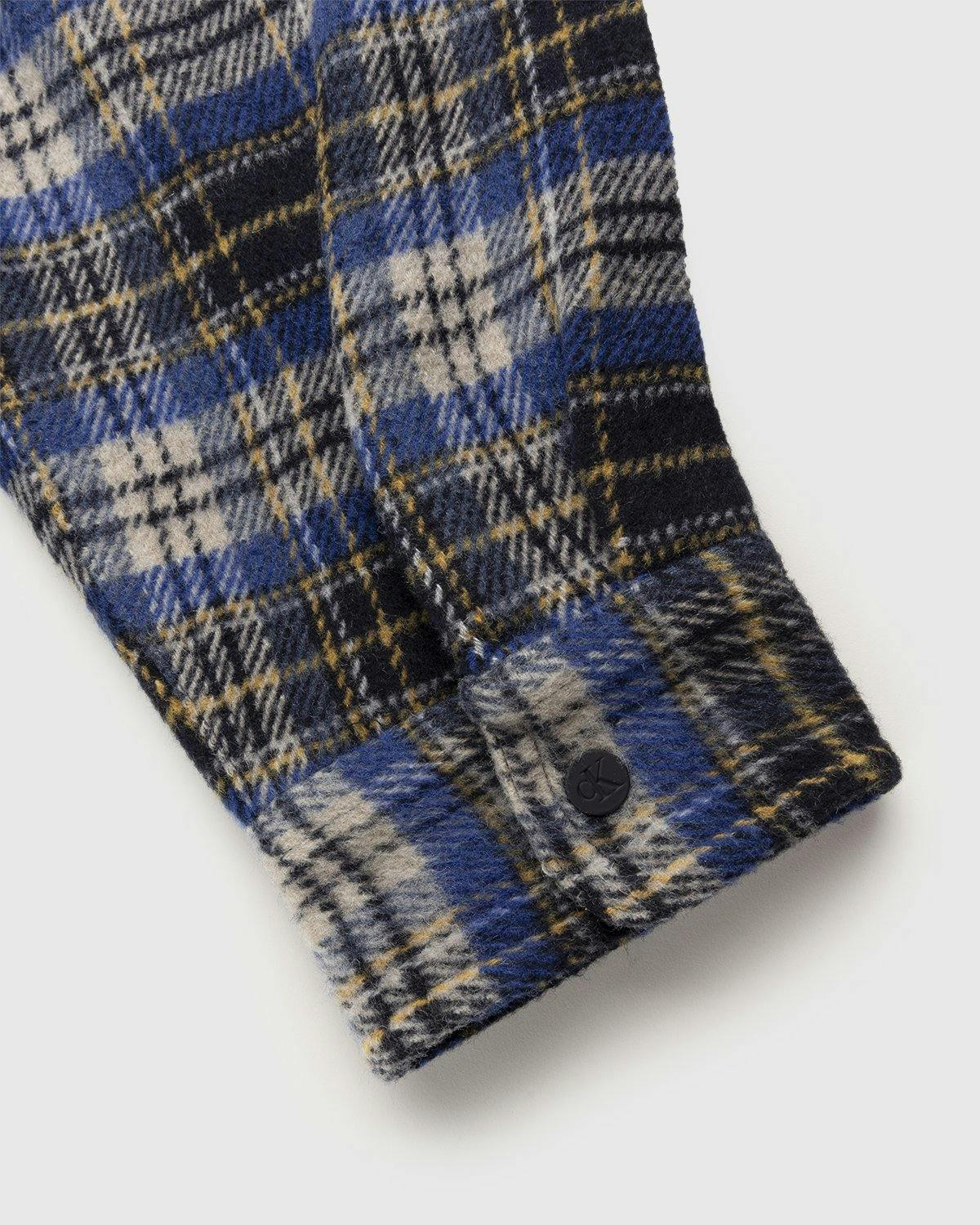 Heron Preston x Calvin Klein - Mens Plaid Jacket Blue Plaid - Clothing - Blue - Image 3