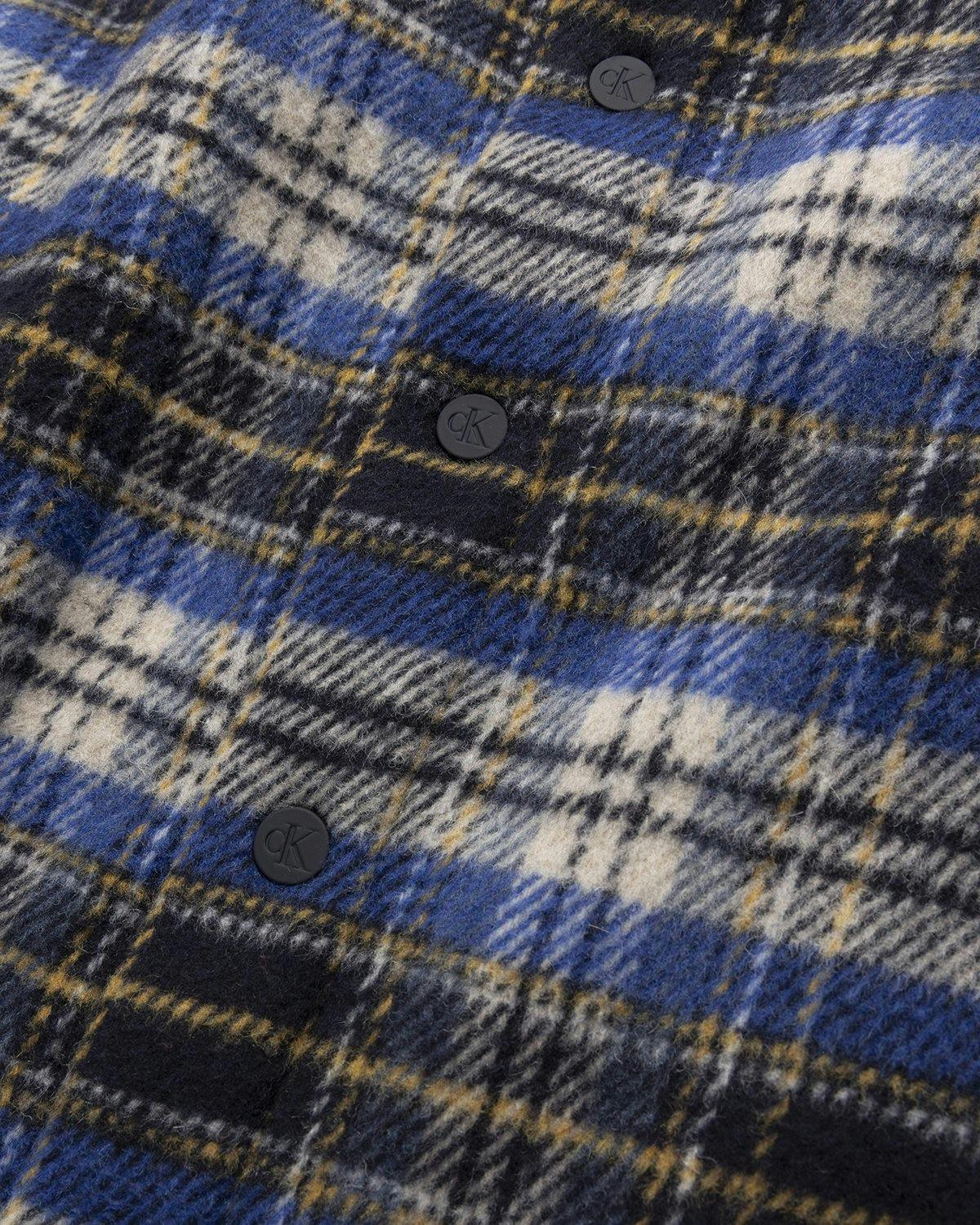 Heron Preston x Calvin Klein - Mens Plaid Jacket Blue Plaid - Clothing - Blue - Image 5