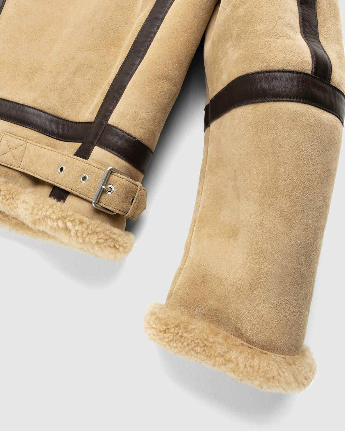 Acne Studios - Shearling Leather Jacket Almond Beige - Clothing - Beige - Image 3