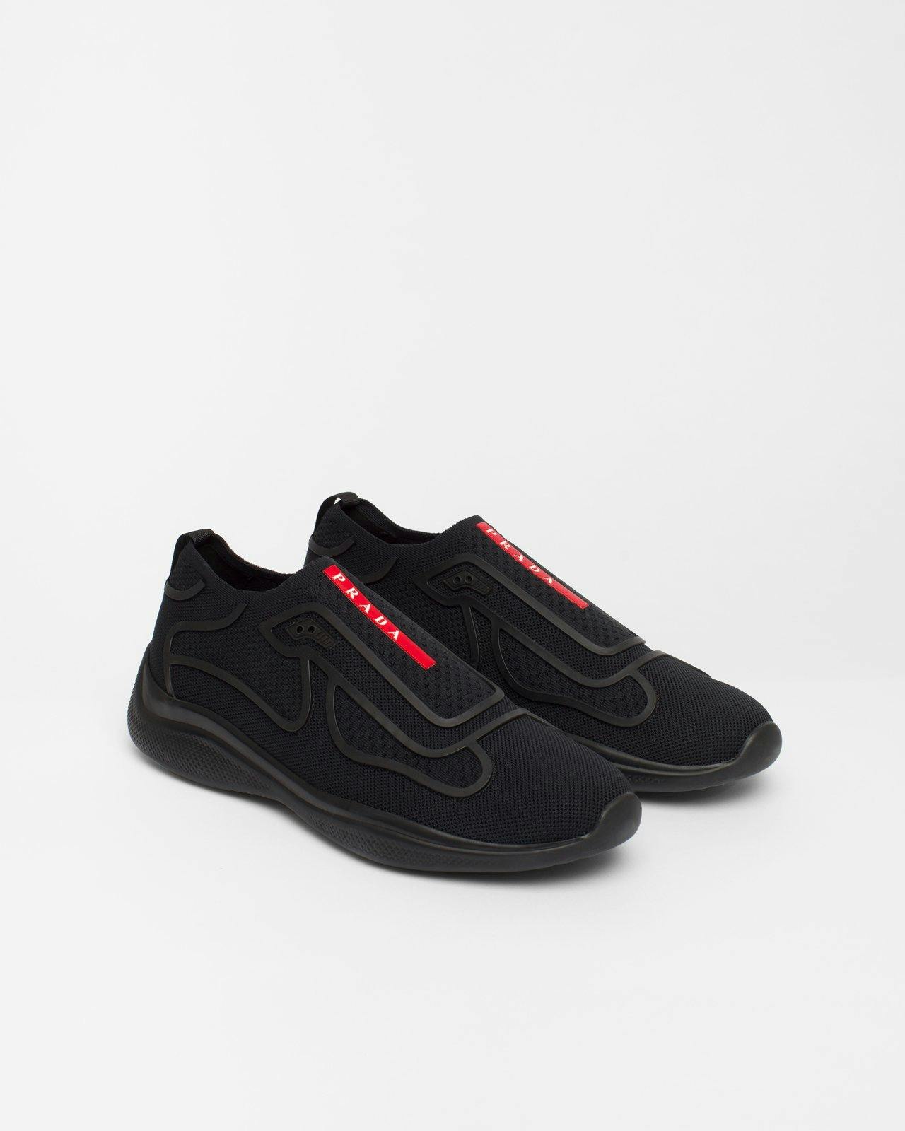 Prada - Men's Americas Cup Knit Slip-On - Footwear - Black - Image 3