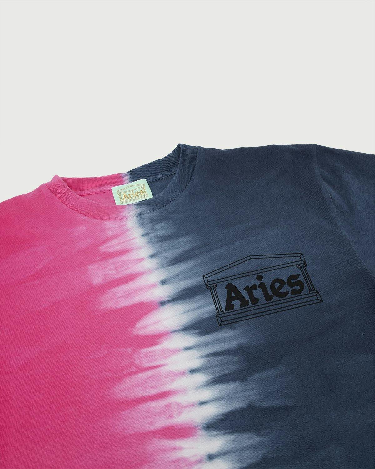 Aries - Tie Dye Half and Half Tee Blue/Fuchsia - Clothing - Blue - Image 2