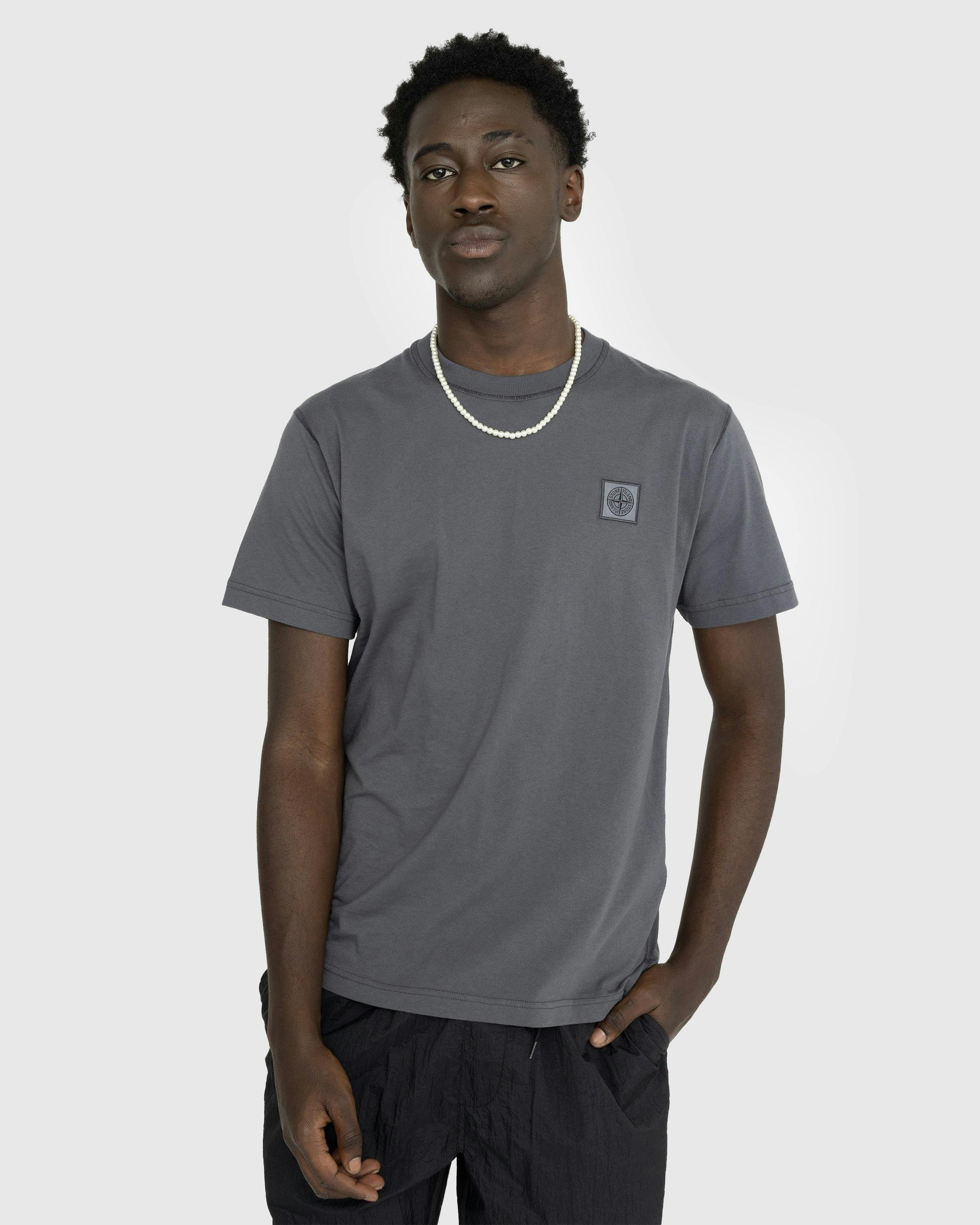 Stone Island - Fissato T-Shirt Lead Grey - Clothing - Grey - Image 2