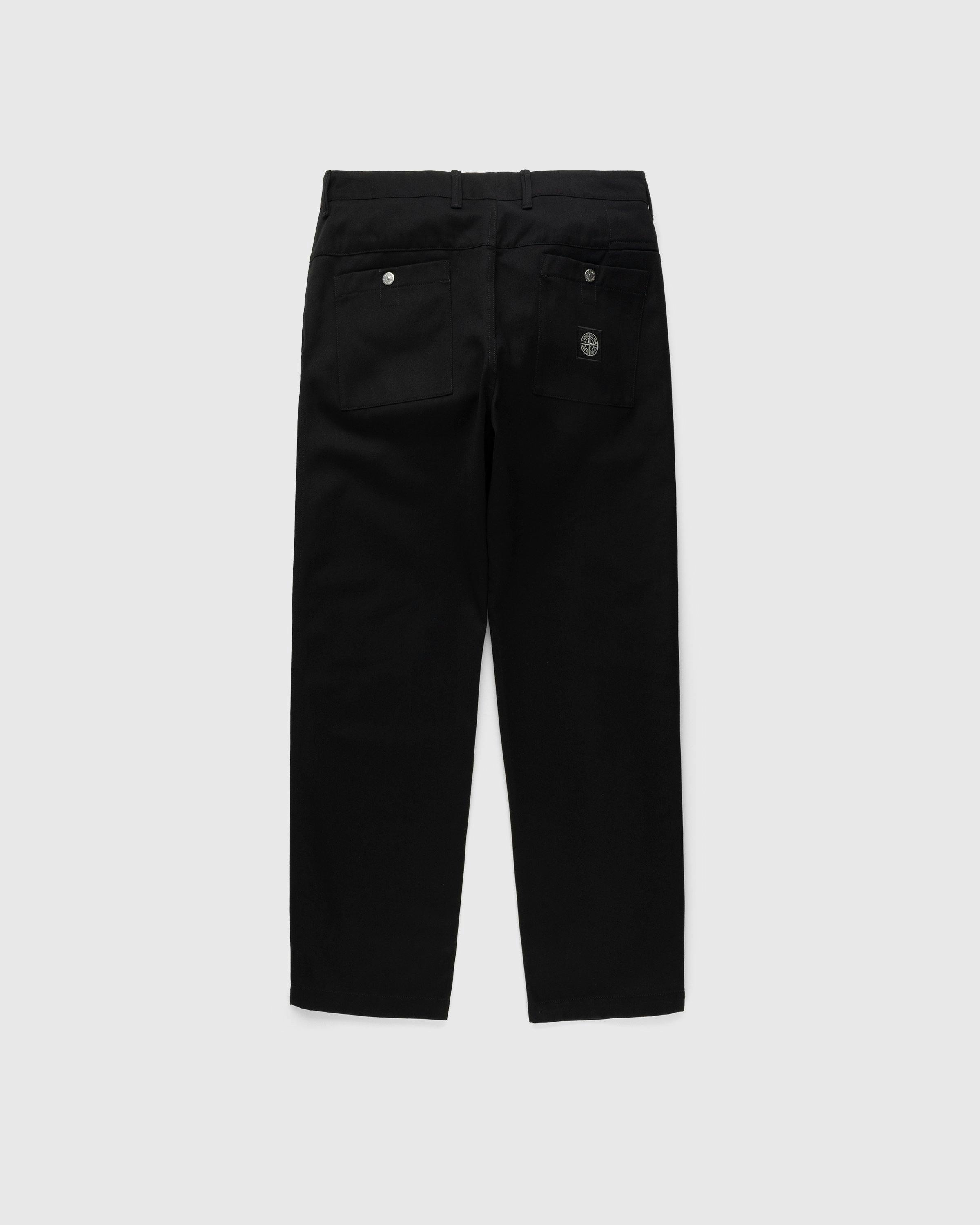 Stone Island - 31928 Gabardine Chino Pants Black - Clothing - Black - Image 2