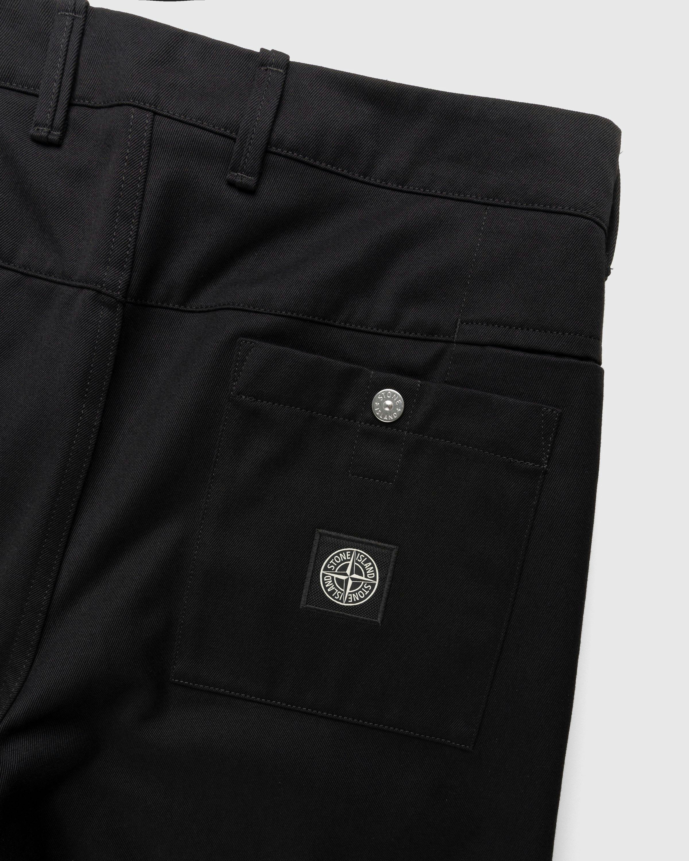 Stone Island - 31928 Gabardine Chino Pants Black - Clothing - Black - Image 3