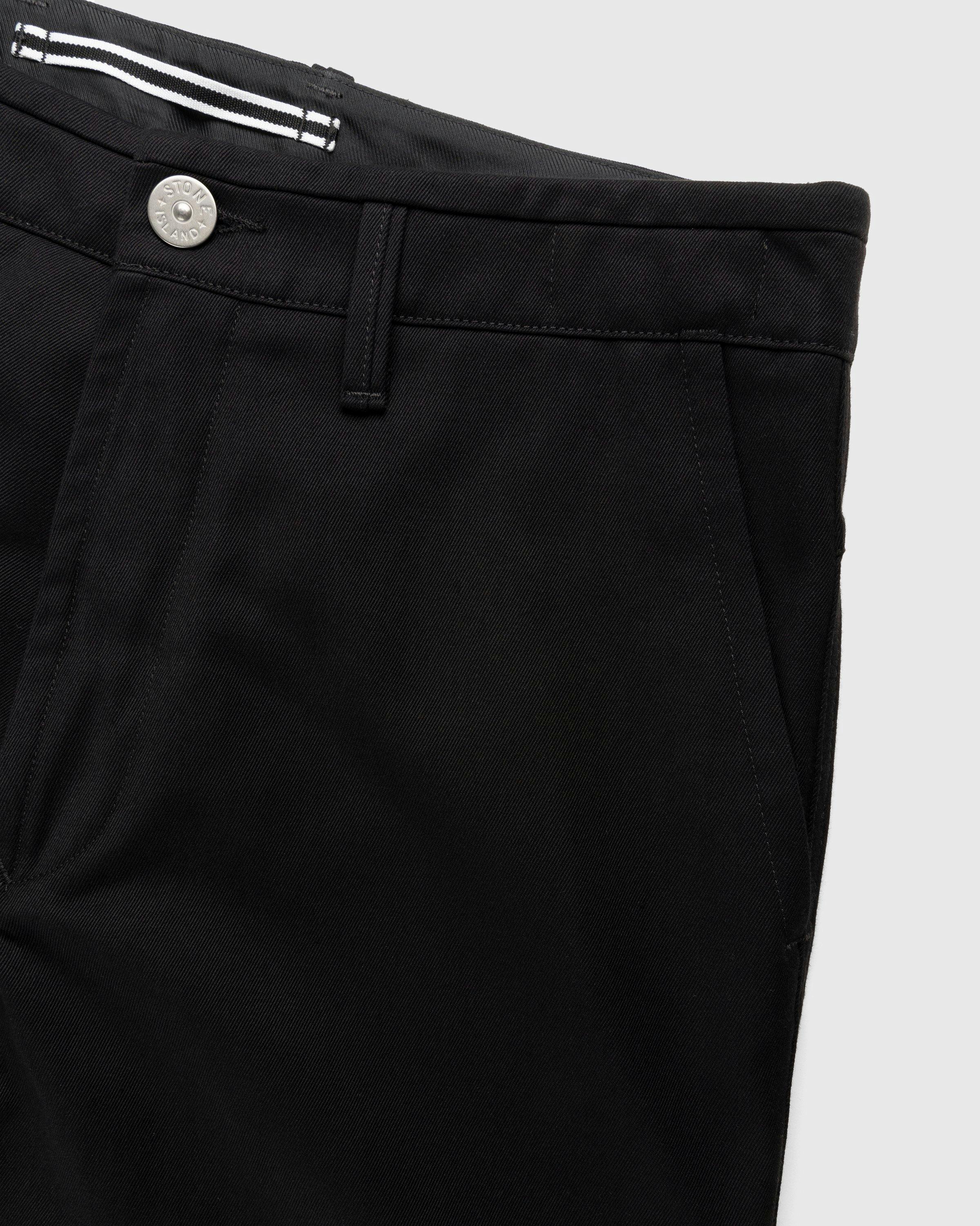 Stone Island - 31928 Gabardine Chino Pants Black - Clothing - Black - Image 4