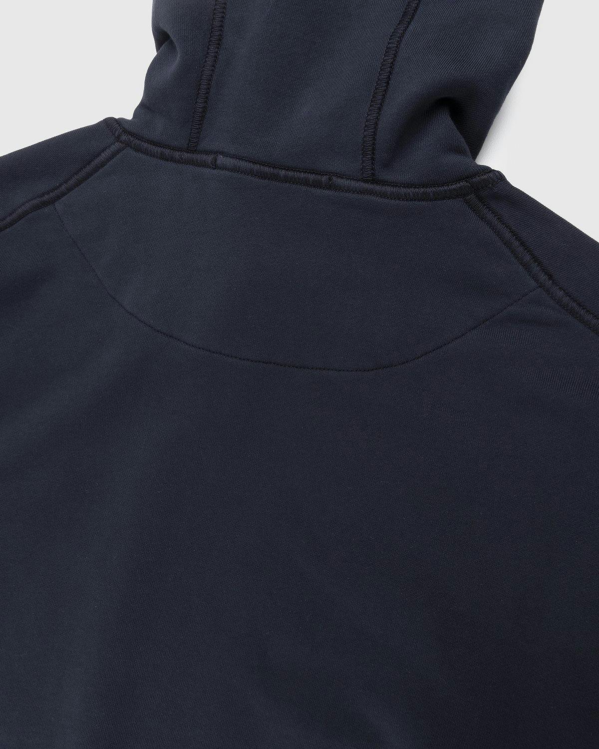 Stone Island - 64151 Garment-Dyed Cotton Fleece Hoodie Navy Blue - Clothing - Blue - Image 3