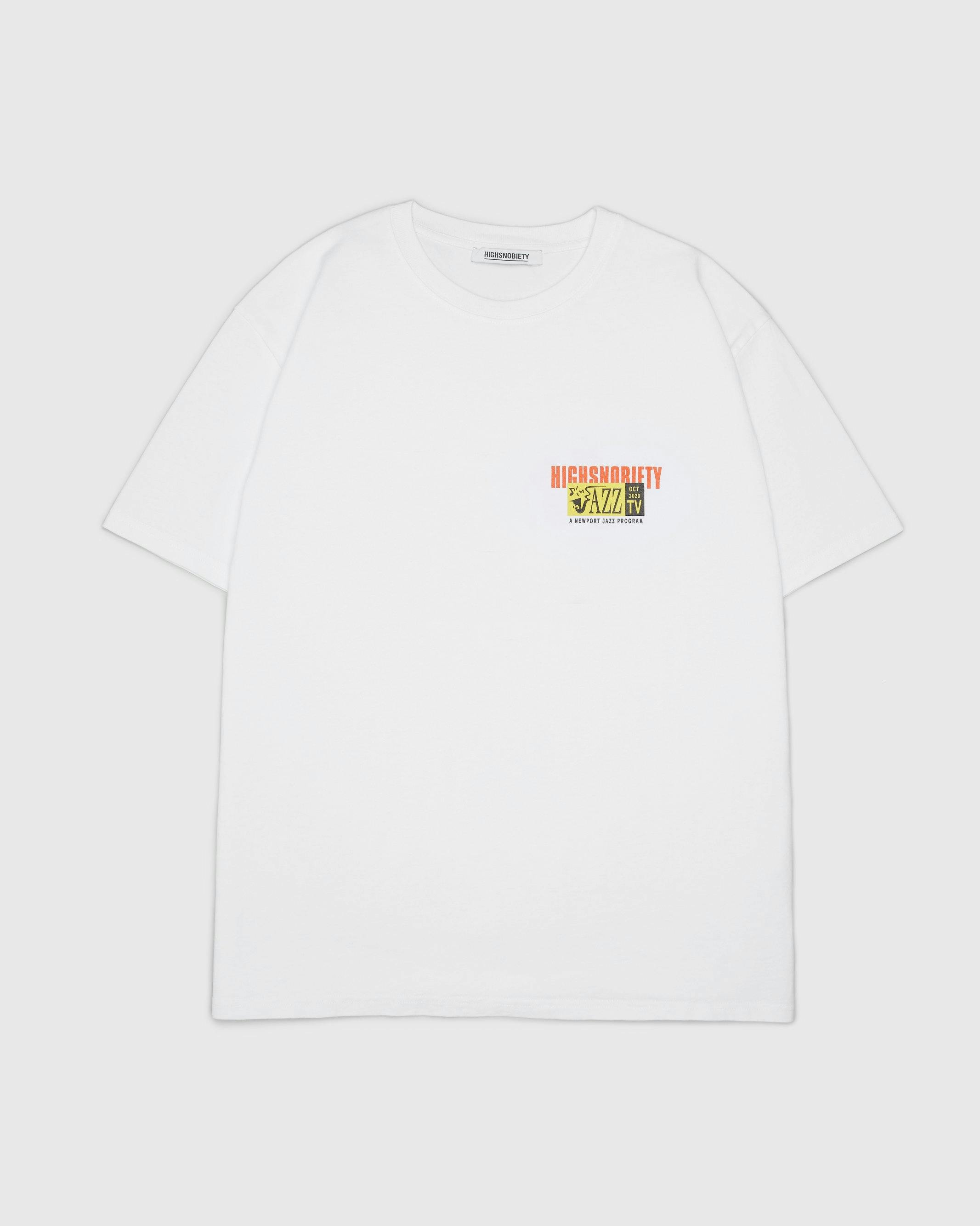 Highsnobiety - Newport Jazz Logo T-Shirt White - Clothing - White - Image 2