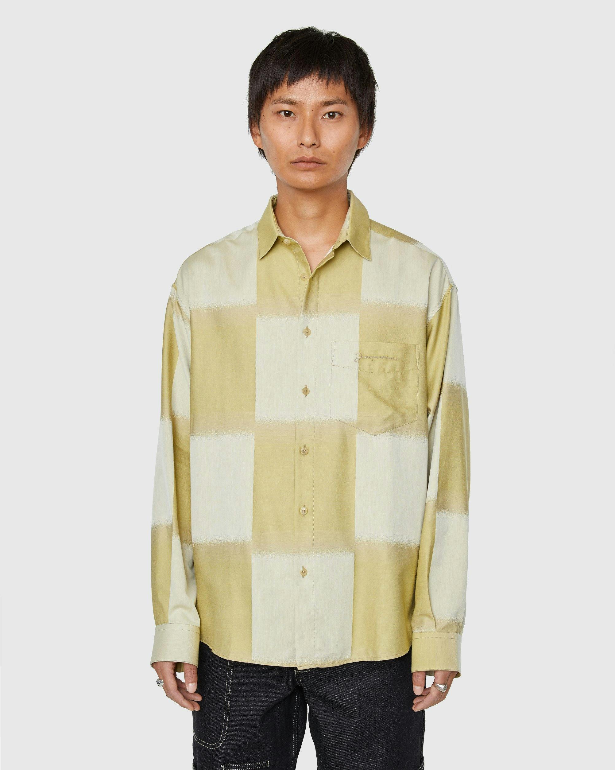 JACQUEMUS - La Chemise Simon Khaki - Clothing - Yellow - Image 2