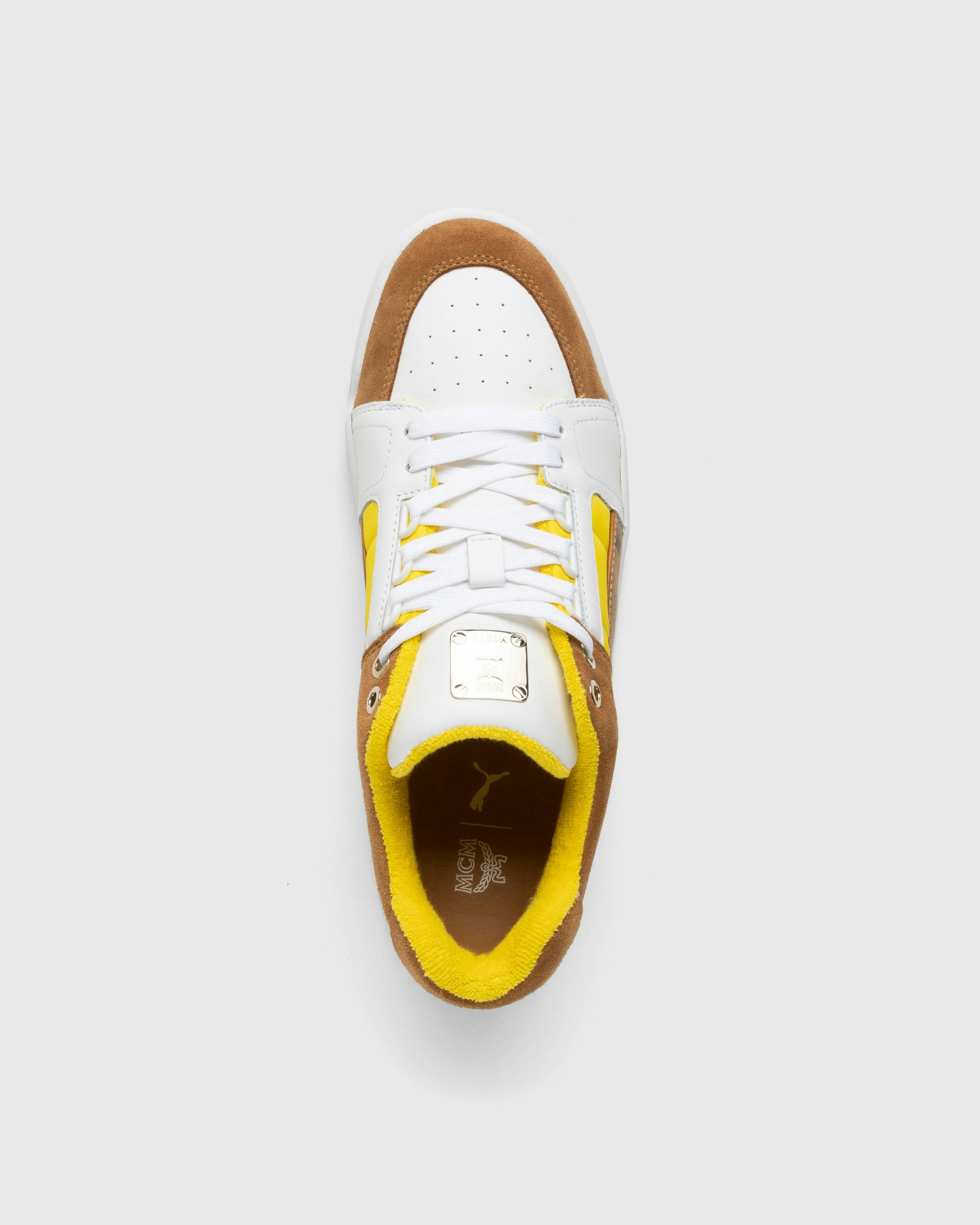 Puma x MCM - Slipstream Lo White/Yellow - Footwear - Beige - Image 5