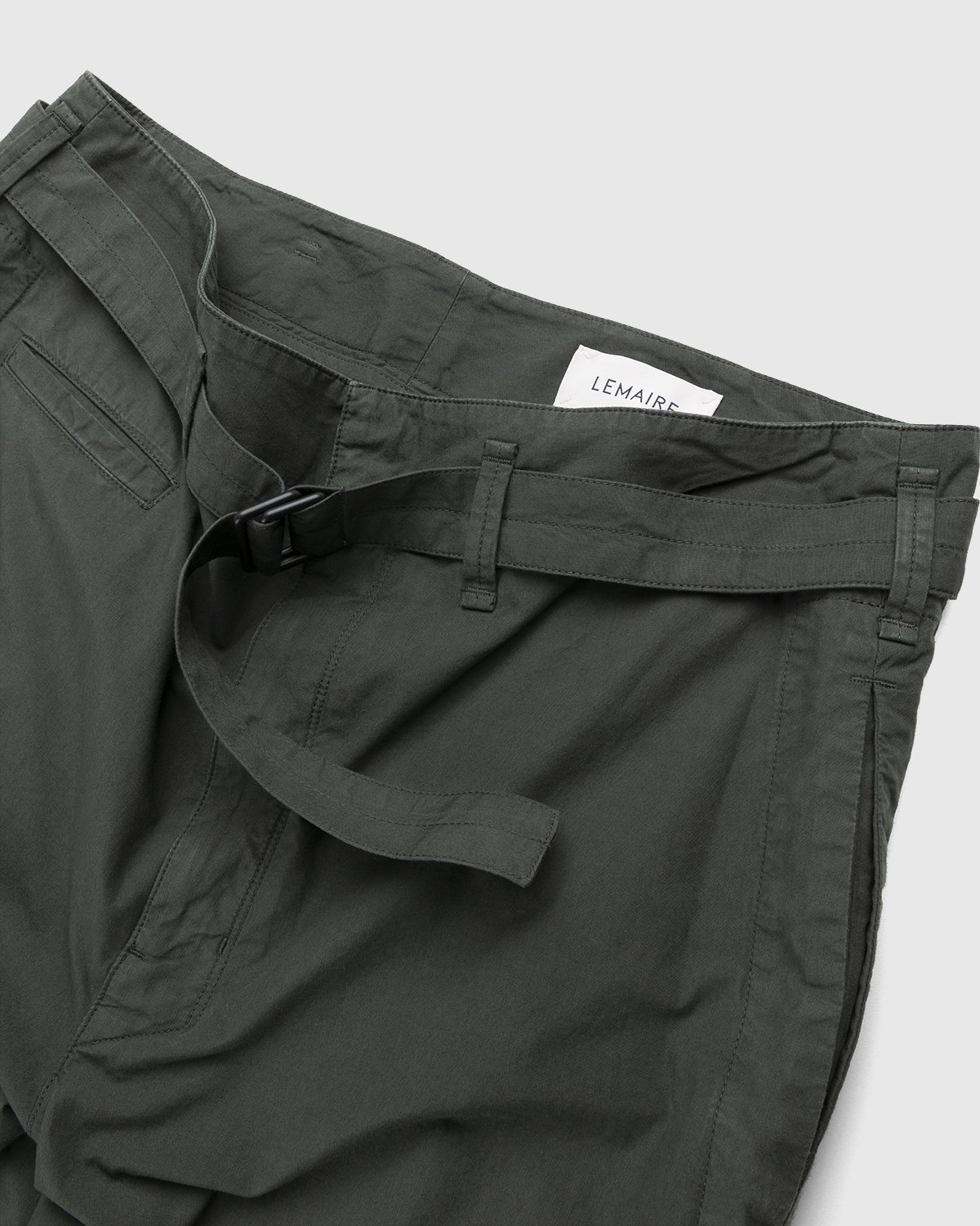 Lemaire - Water Repellent Trench Pants Deep Forest - Clothing - Grey - Image 3