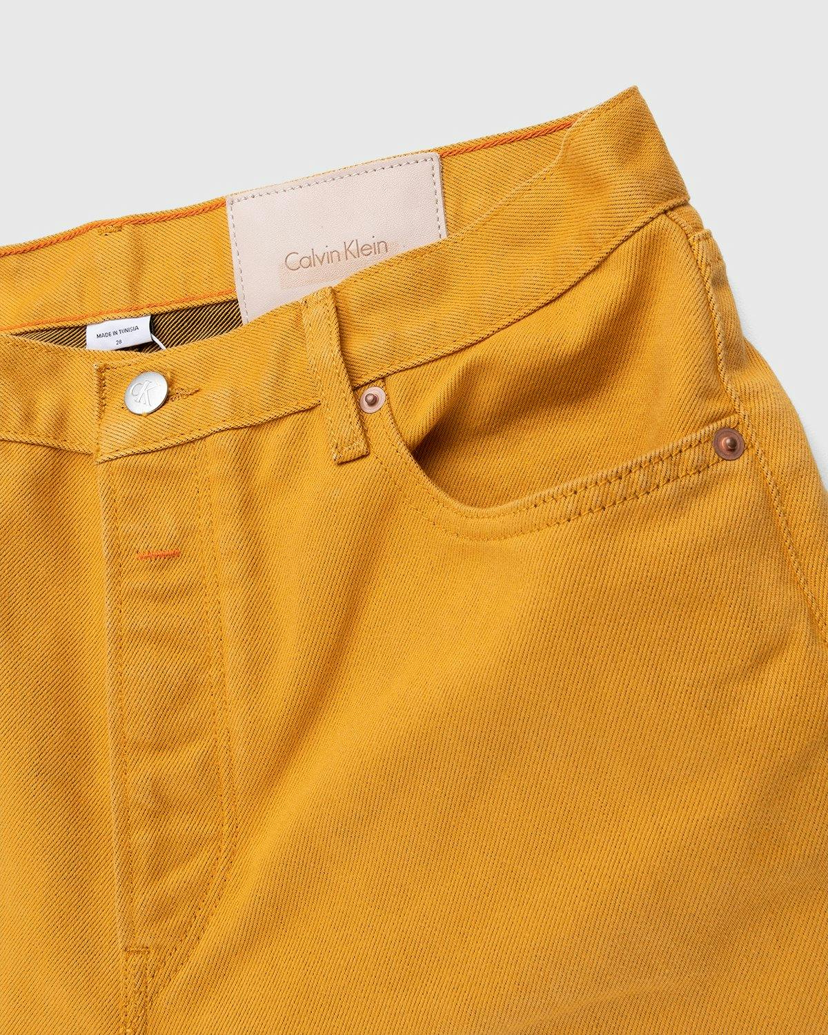 Heron Preston x Calvin Klein - Mens Straight Leg Jeans Radiant Yellow - Clothing - Yellow - Image 4