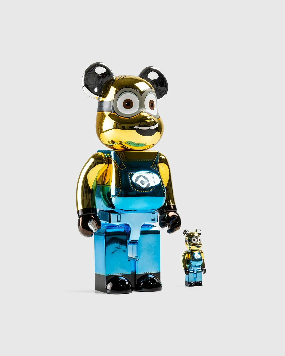 Medicom - Be@rbrick Minions Dave Chrome Version 100% and 400% Set Multi - Lifestyle - Multi - Image 3