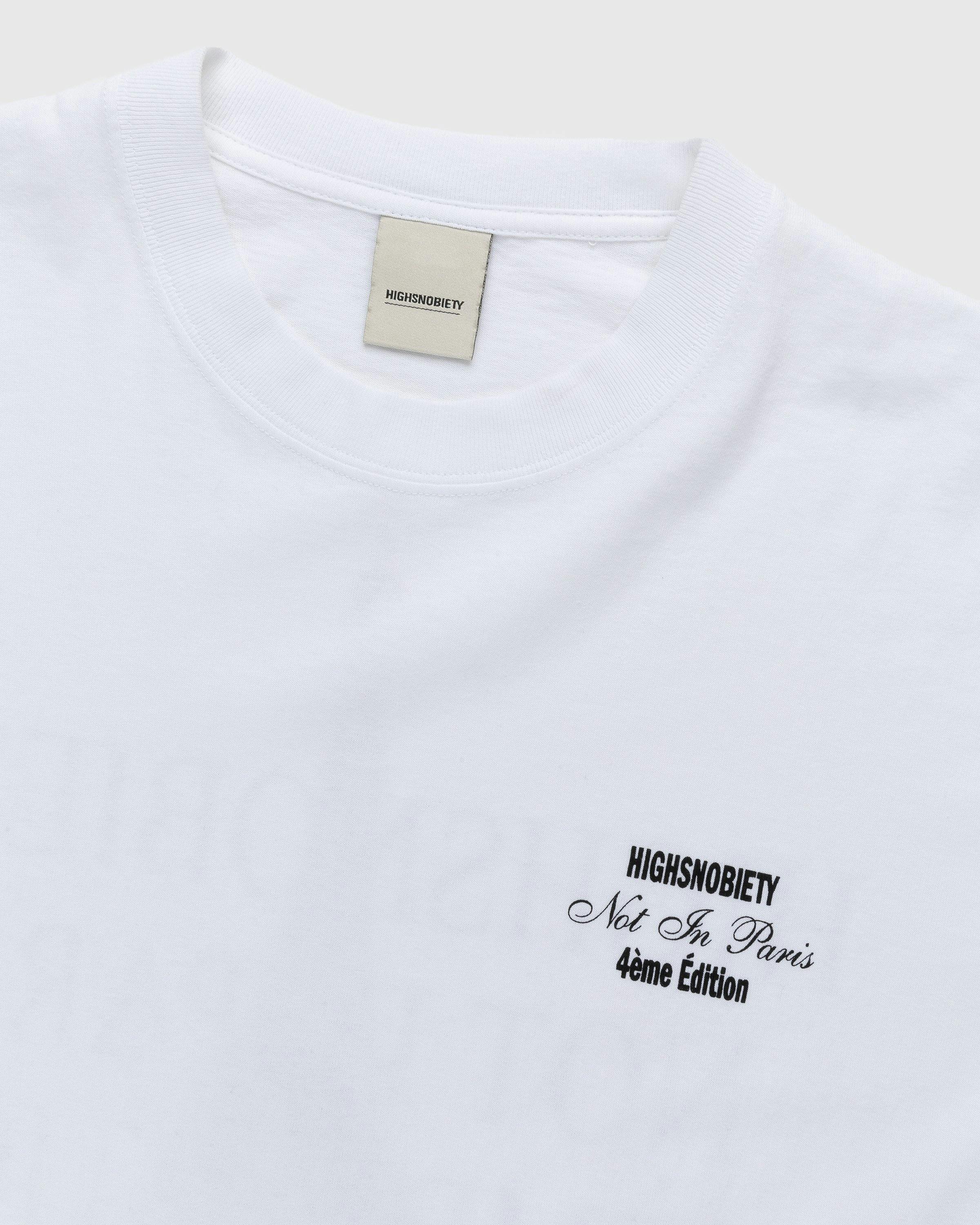 Highsnobiety - Not In Paris 4 Logo T-Shirt White - Clothing - White - Image 3