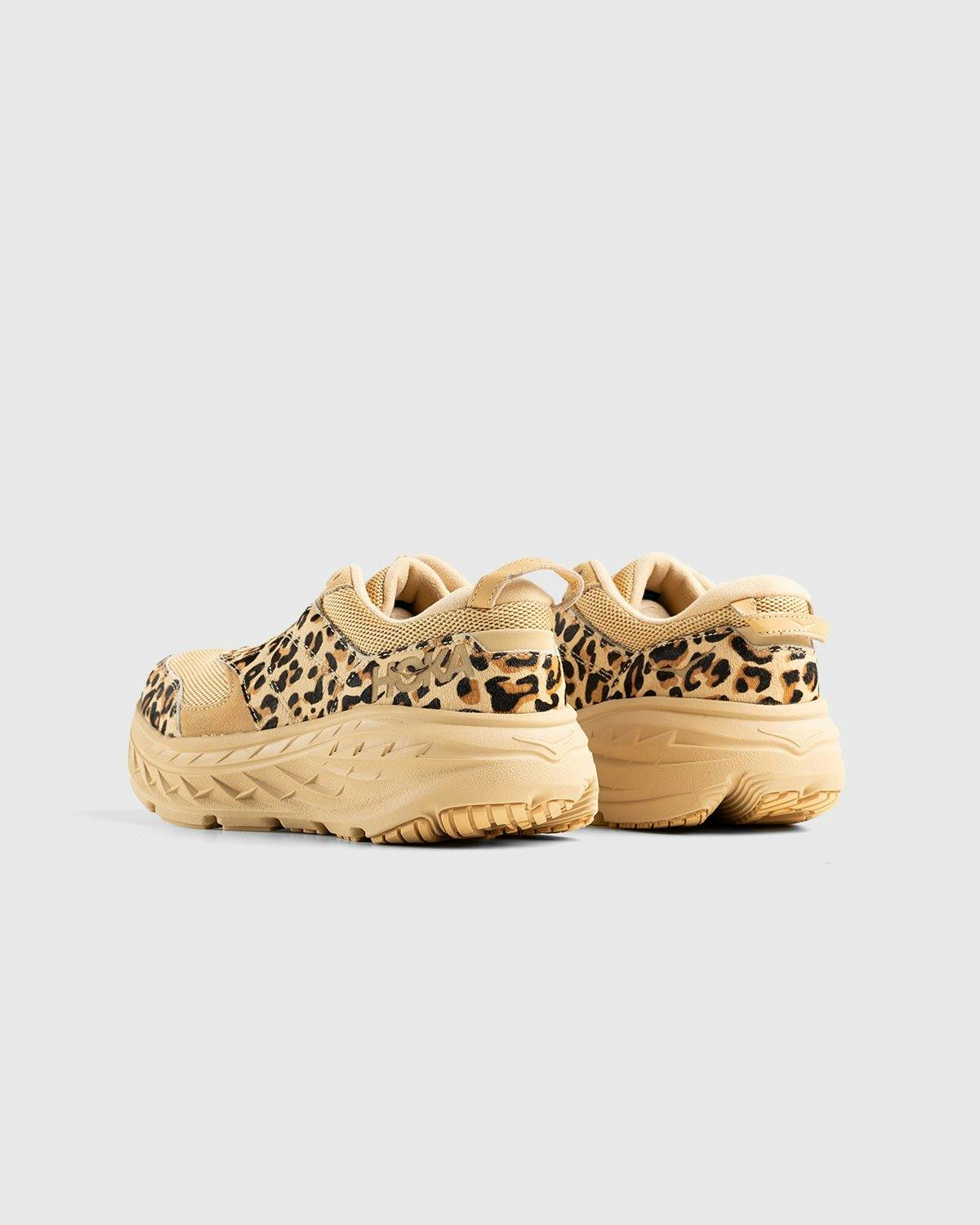 HOKA x Engineered Garments - Bondi L Sand Leopard Print - Footwear - Beige - Image 4