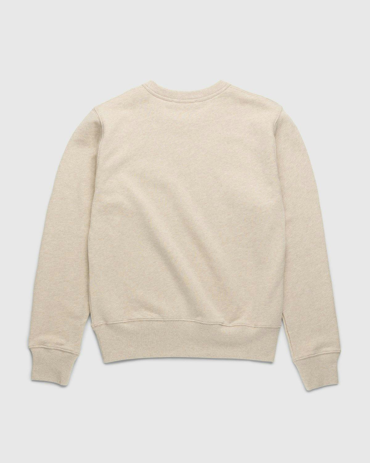 Acne Studios - Organic Cotton Crewneck Sweatshirt Oatmeal Melange - Clothing - Beige - Image 2