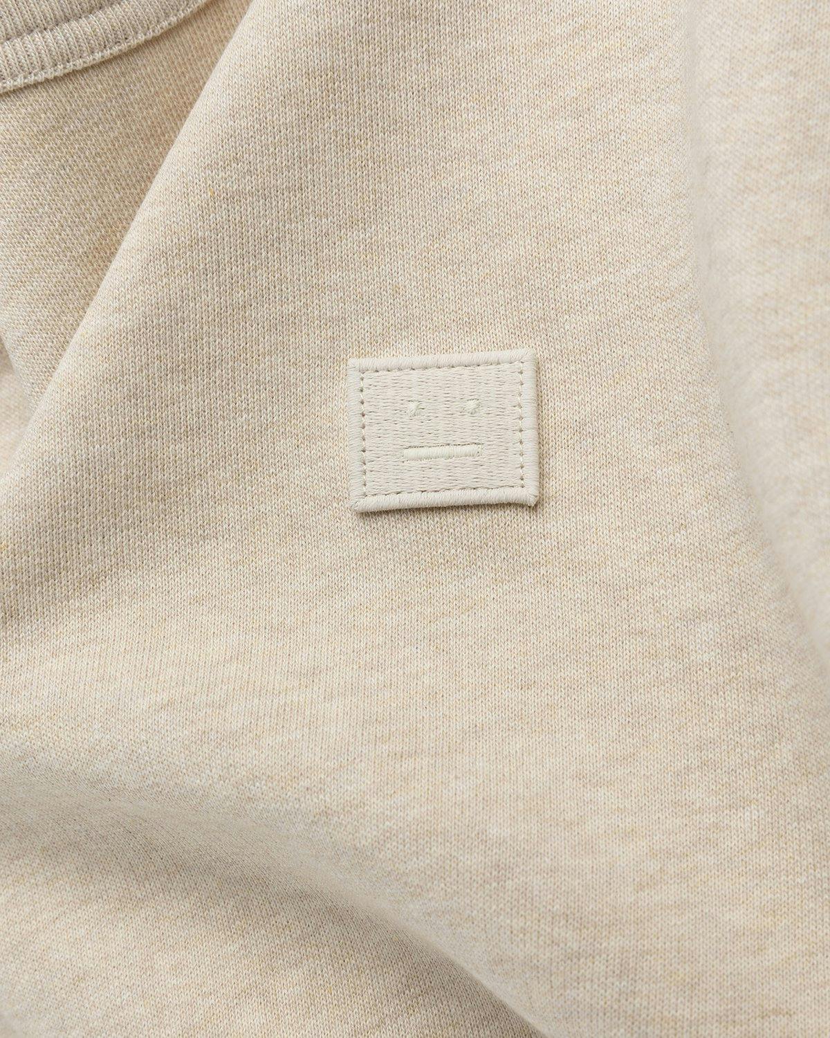 Acne Studios - Organic Cotton Crewneck Sweatshirt Oatmeal Melange - Clothing - Beige - Image 4