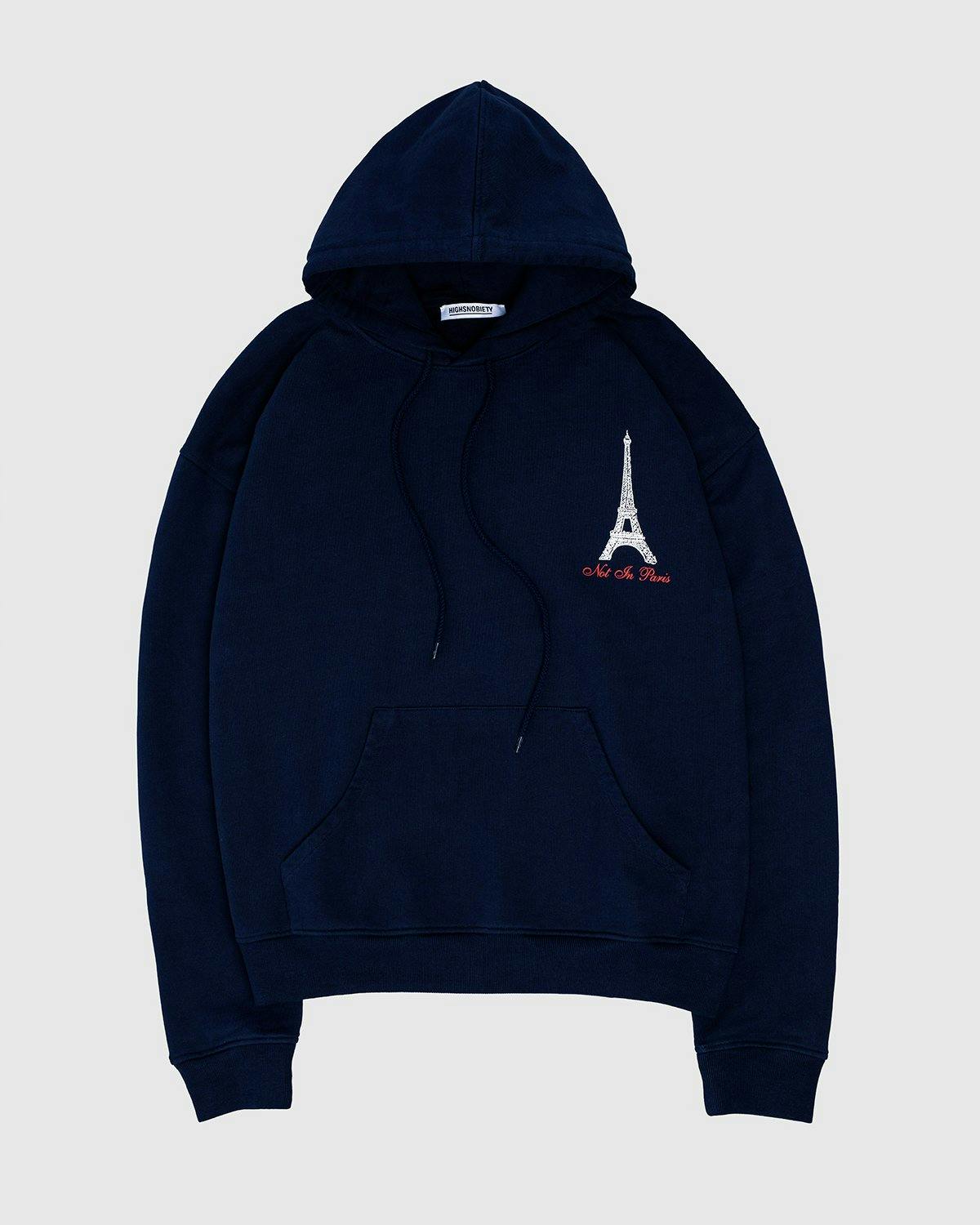 Highsnobiety - Not In Paris Eiffel Tower Hoodie Navy - Clothing - Blue - Image 2