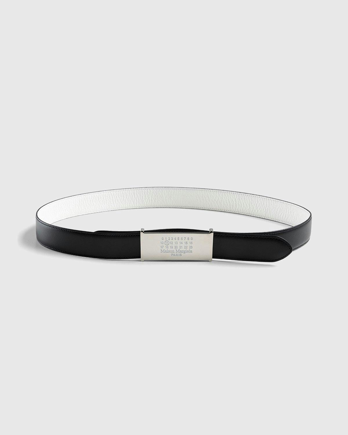 Maison Margiela - Logo Buckle Leather Belt White - Accessories - White - Image 2