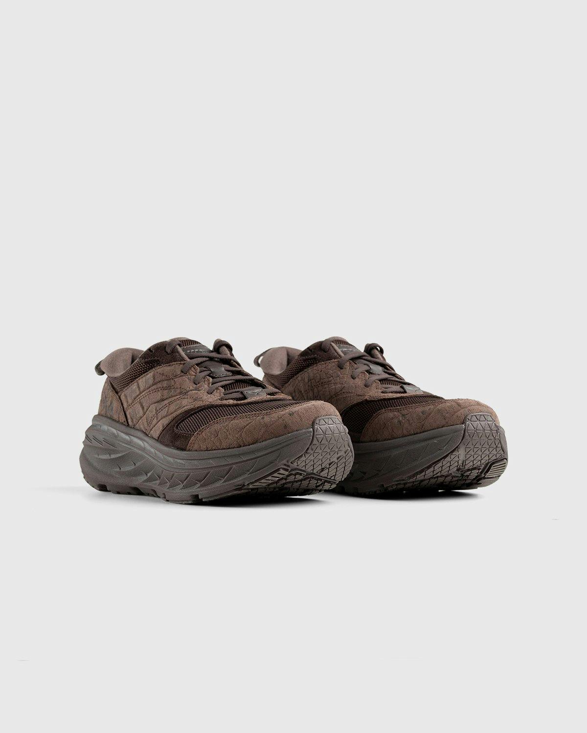 HOKA x Engineered Garments - Bondi L Brown Croc Leather - Footwear - Brown - Image 3