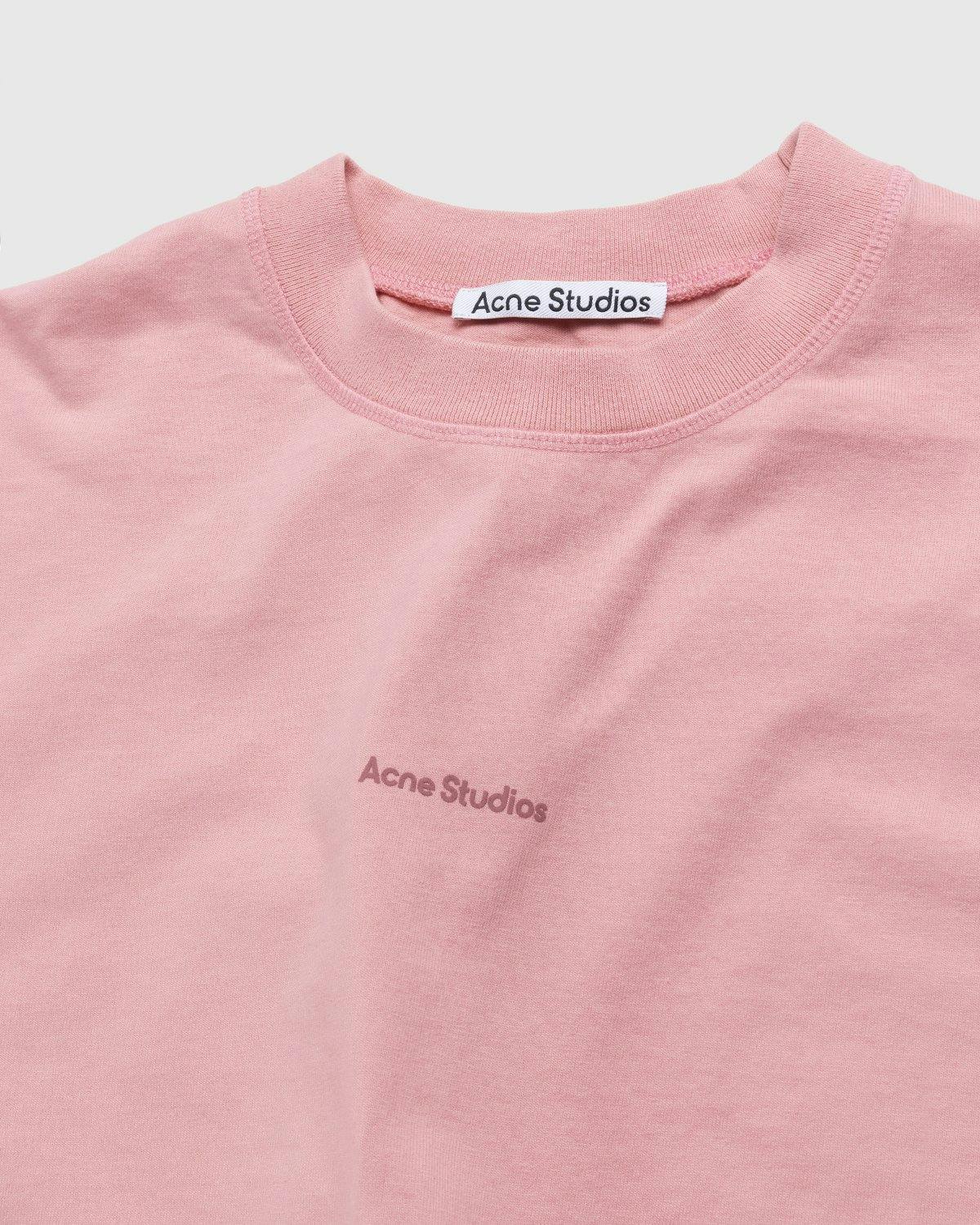 Acne Studios - Logo T-Shirt Pink - Clothing - Pink - Image 3