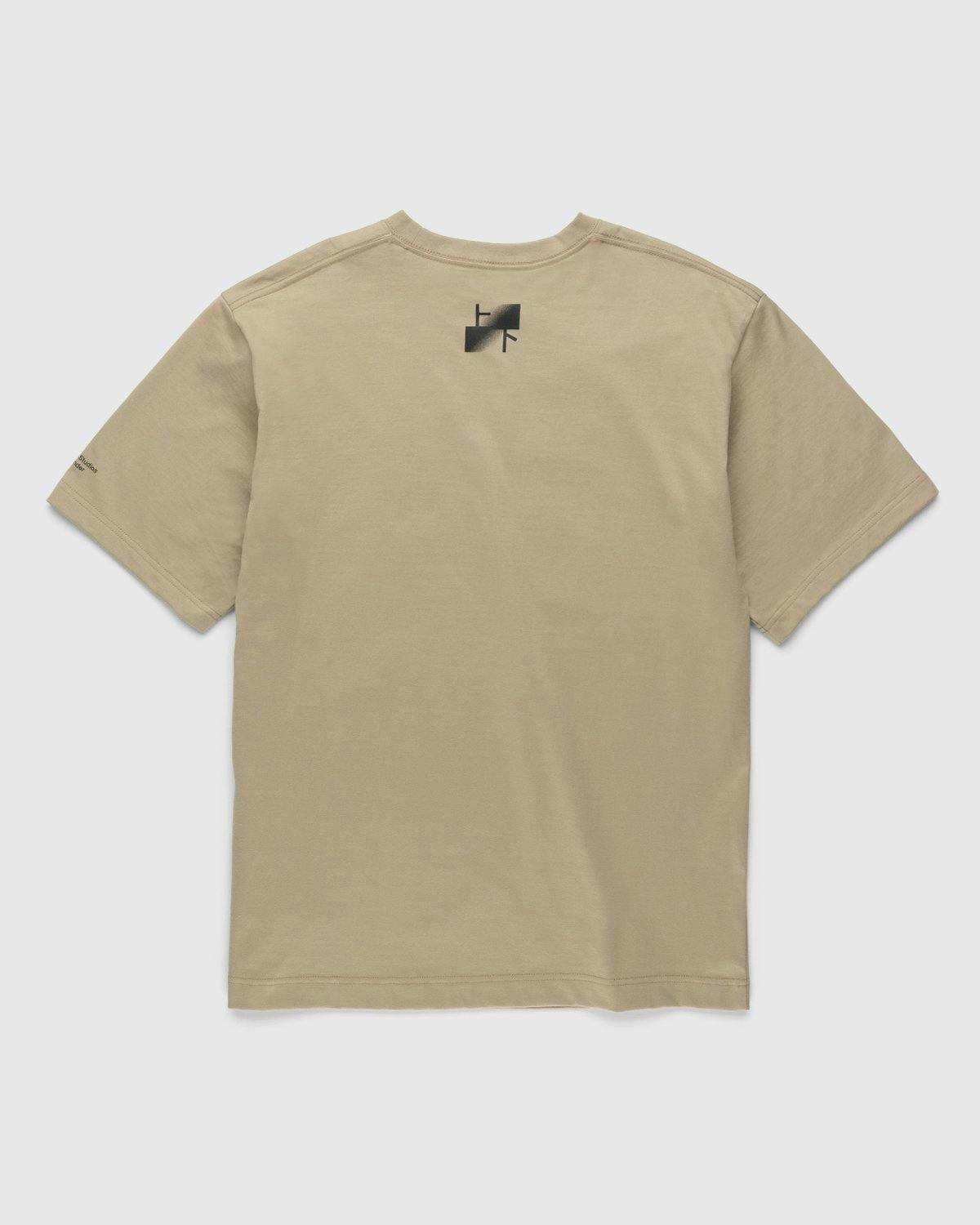 And Wander - Up Down Graphic LS Tee Beige - Clothing - Beige - Image 2