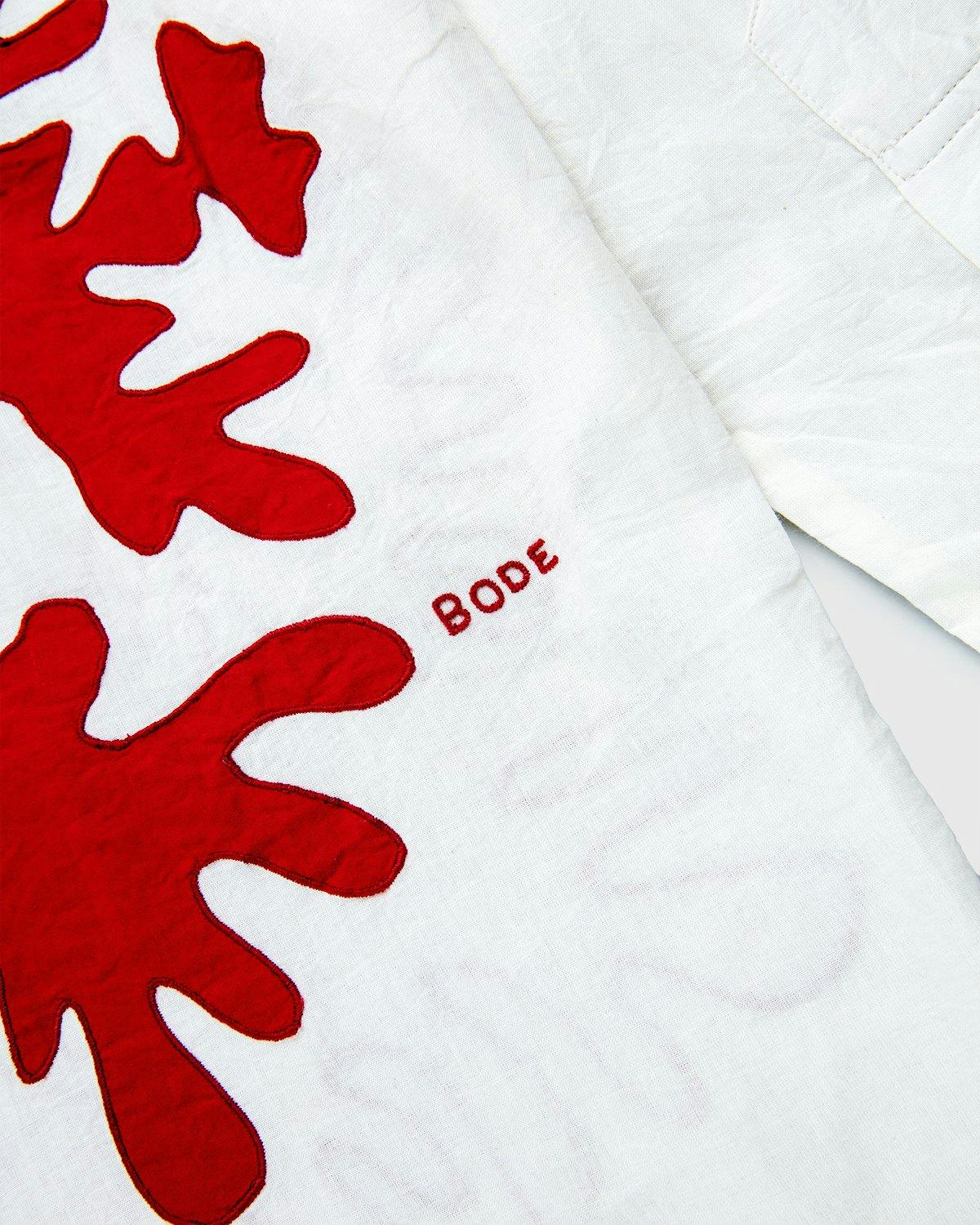 Bode - Setting Cut Out Appliqué Shirt Natural Red - Clothing - Red - Image 4