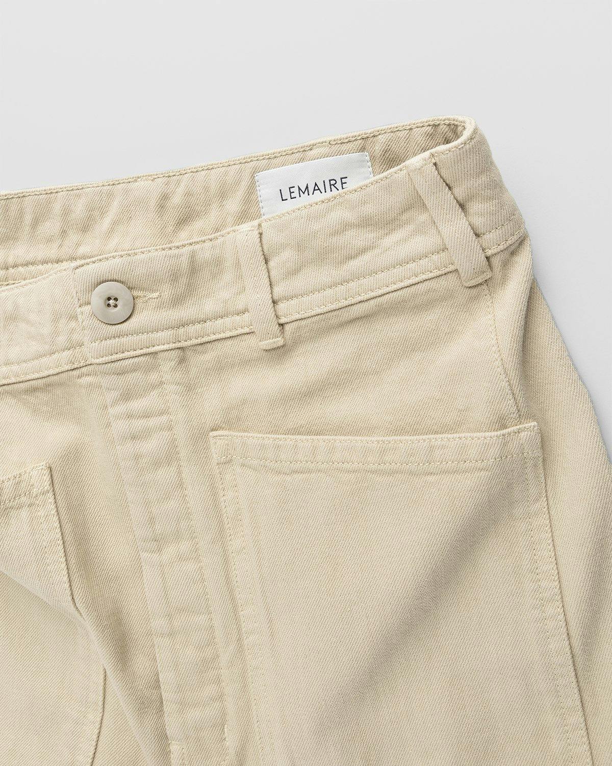 Lemaire - Italian-Woven Denim Sailor Pants Saltpeter - Clothing - Beige - Image 3