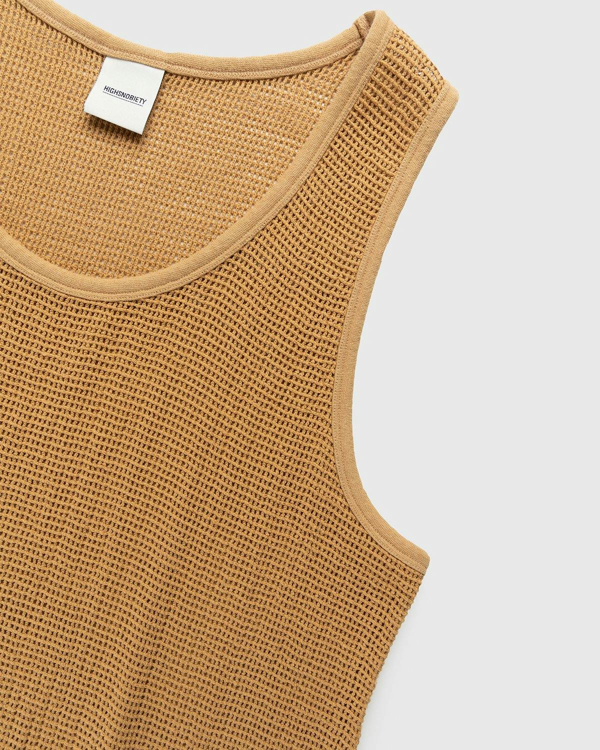 Highsnobiety - Knit Mesh Tank Top Brown - Clothing - Brown - Image 5