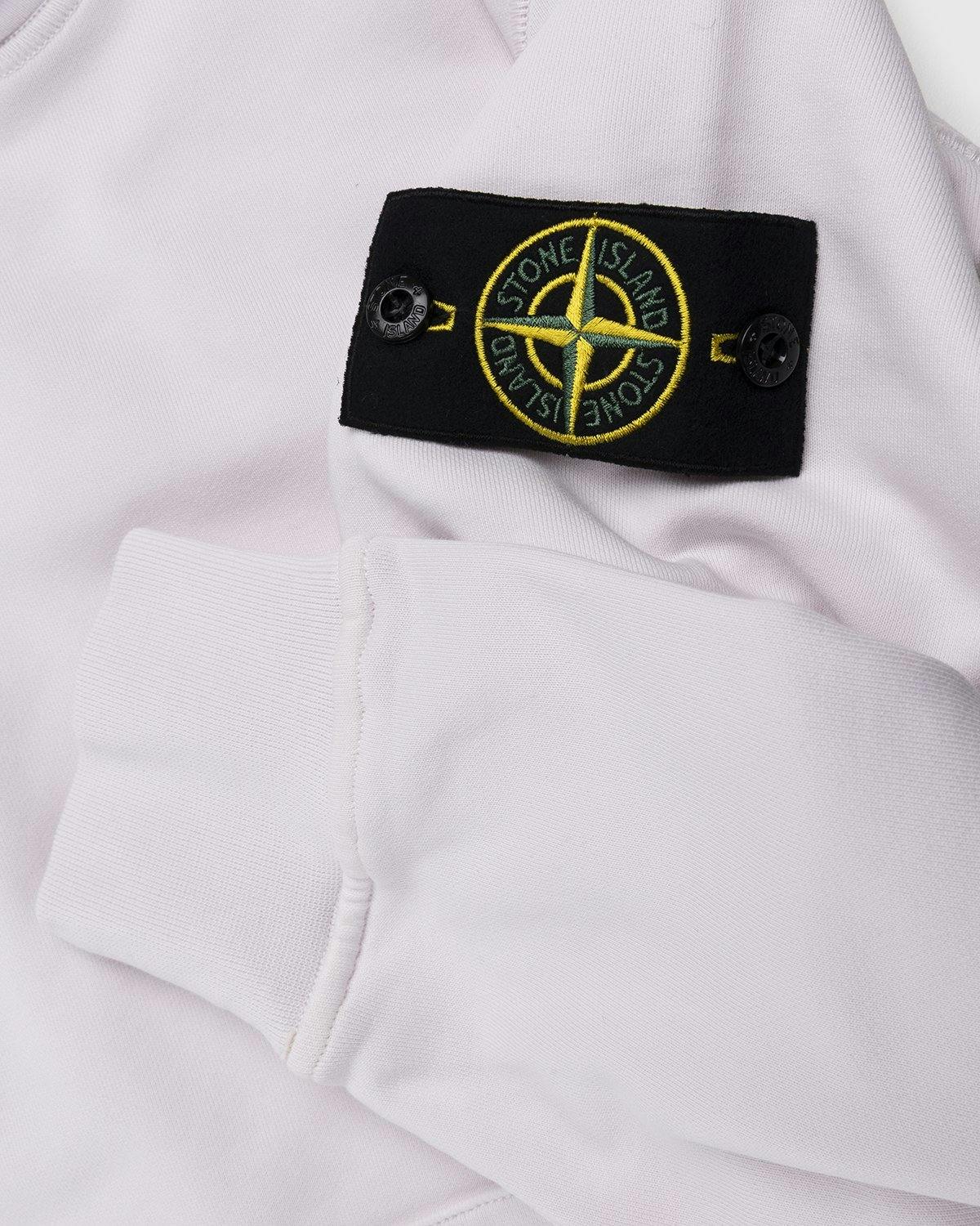 Stone Island - 64151 Garment-Dyed Cotton Fleece Hoodie Pink - Clothing - Pink - Image 4