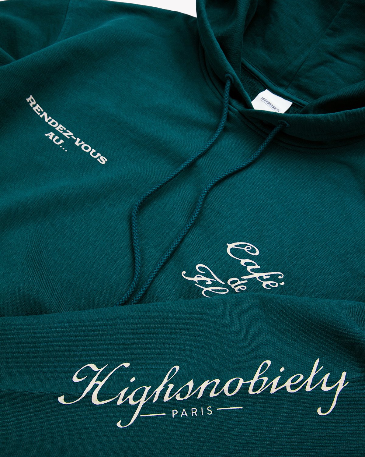 Highsnobiety - Not In Paris 3 x Café De Flore Hoodie Green - Clothing - Green - Image 3