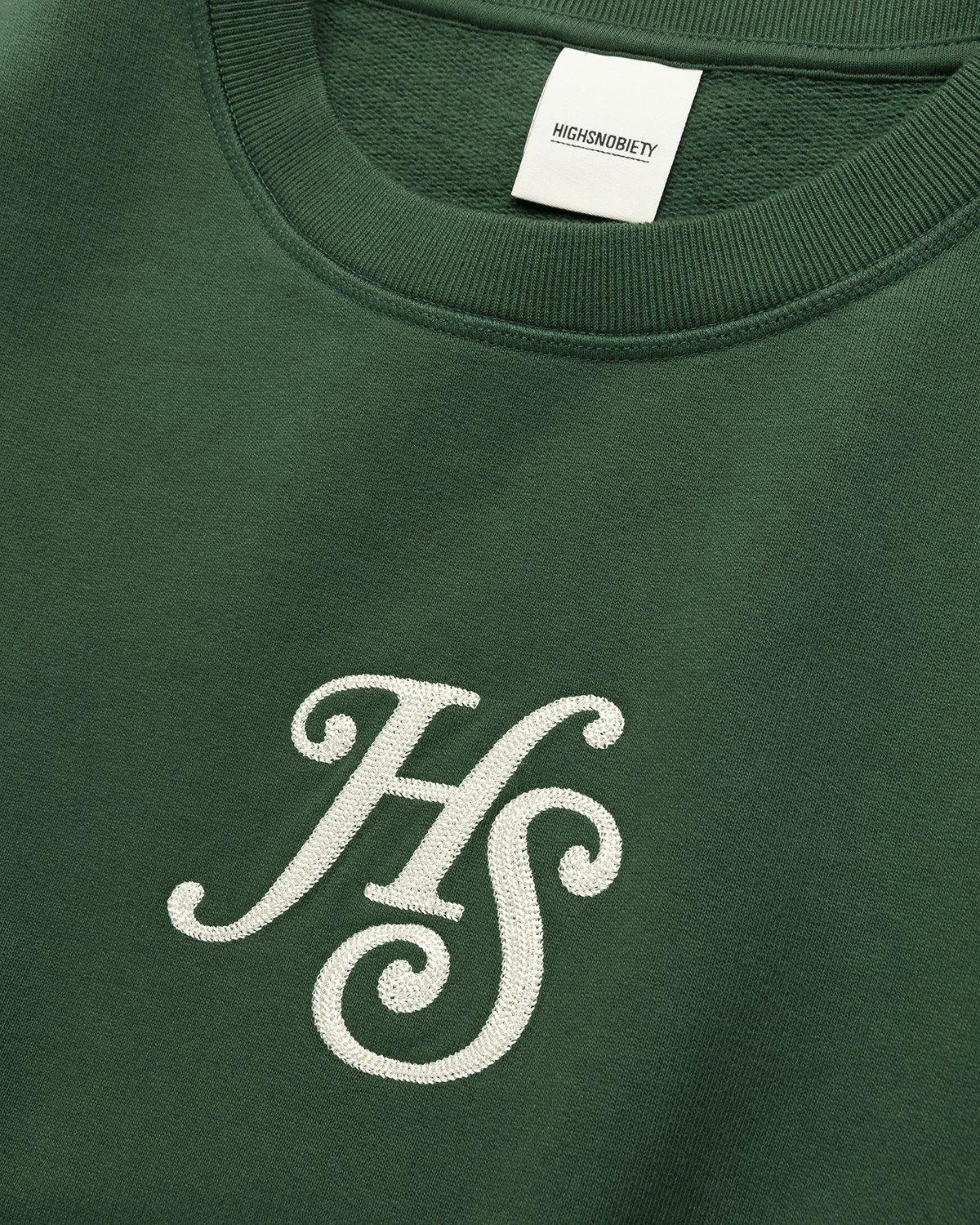 Highsnobiety - Logo Fleece Staples Crew Campus Green - Clothing - Green - Image 3