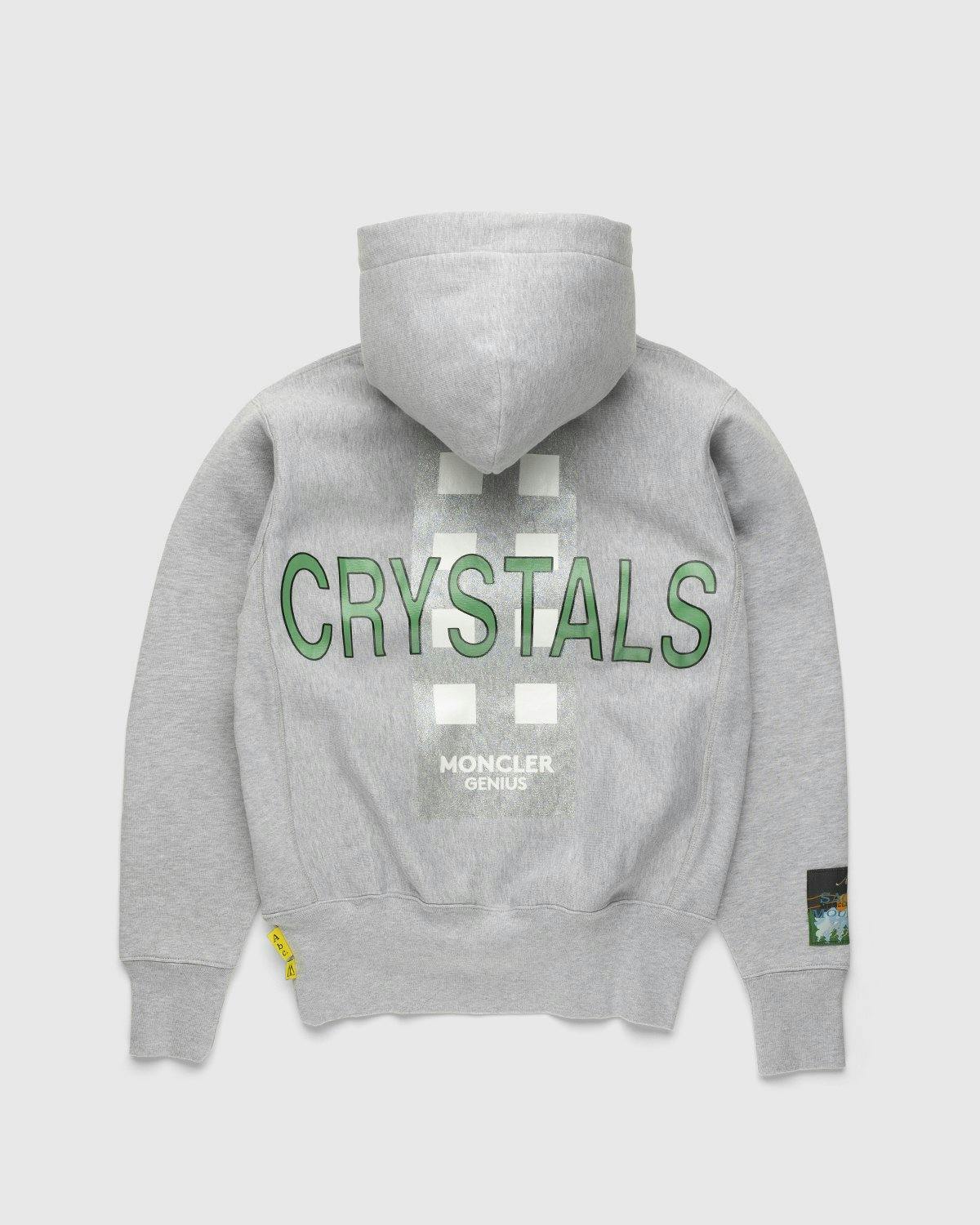 Moncler Genius - Crystal Transfer University Hoodie Grey - Sweats - Grey - Image 2