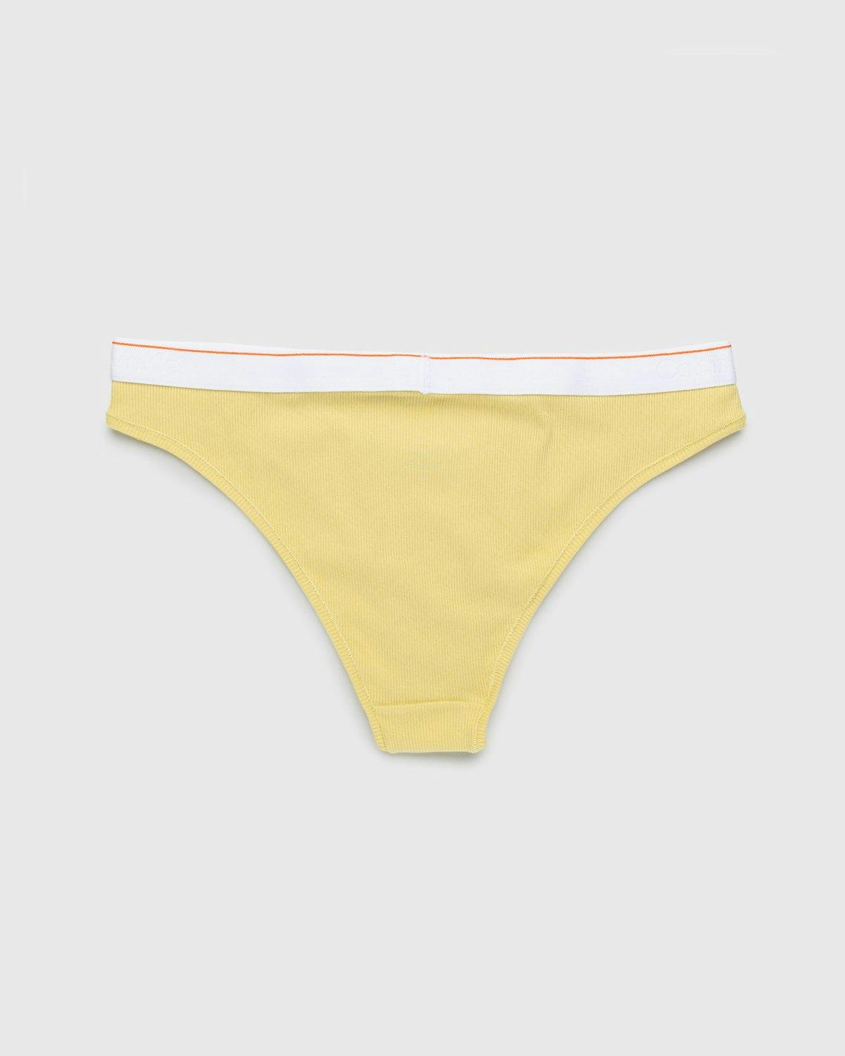 Heron Preston x Calvin Klein - Womens High Waisted Tanga Pale Yellow - Clothing - Yellow - Image 2