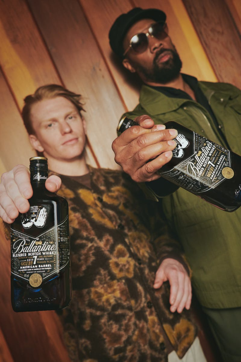 RZA with Ballantine's new bottle design