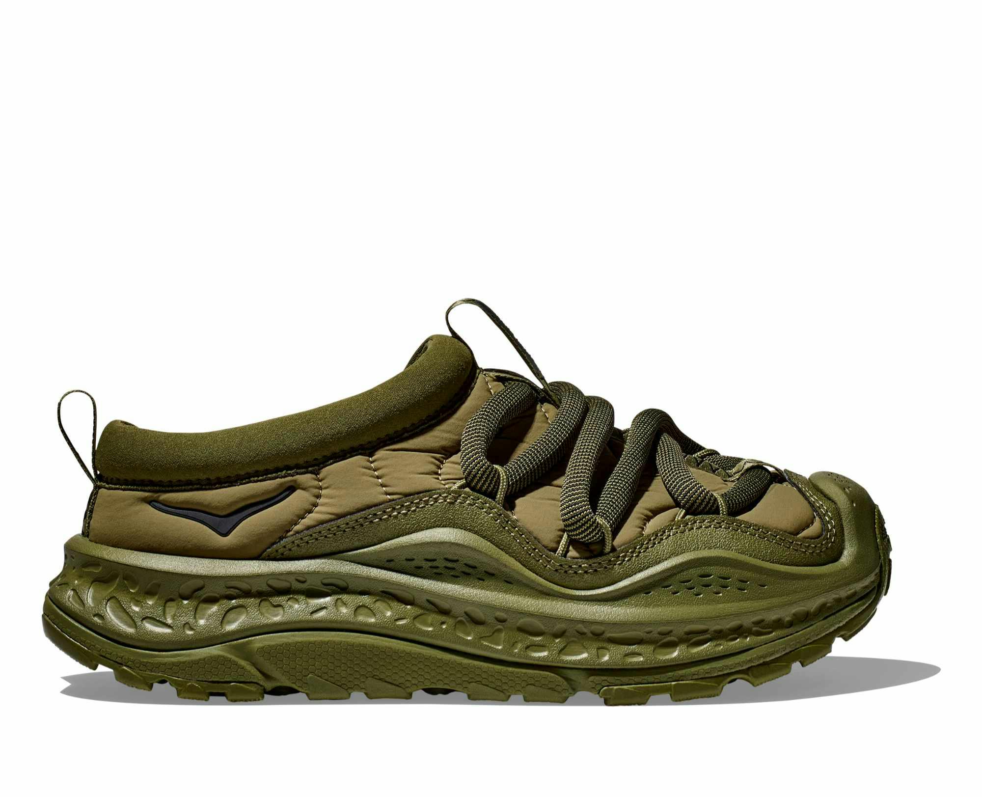 HOKA's Ora Primo clog in green, black, and white colorways