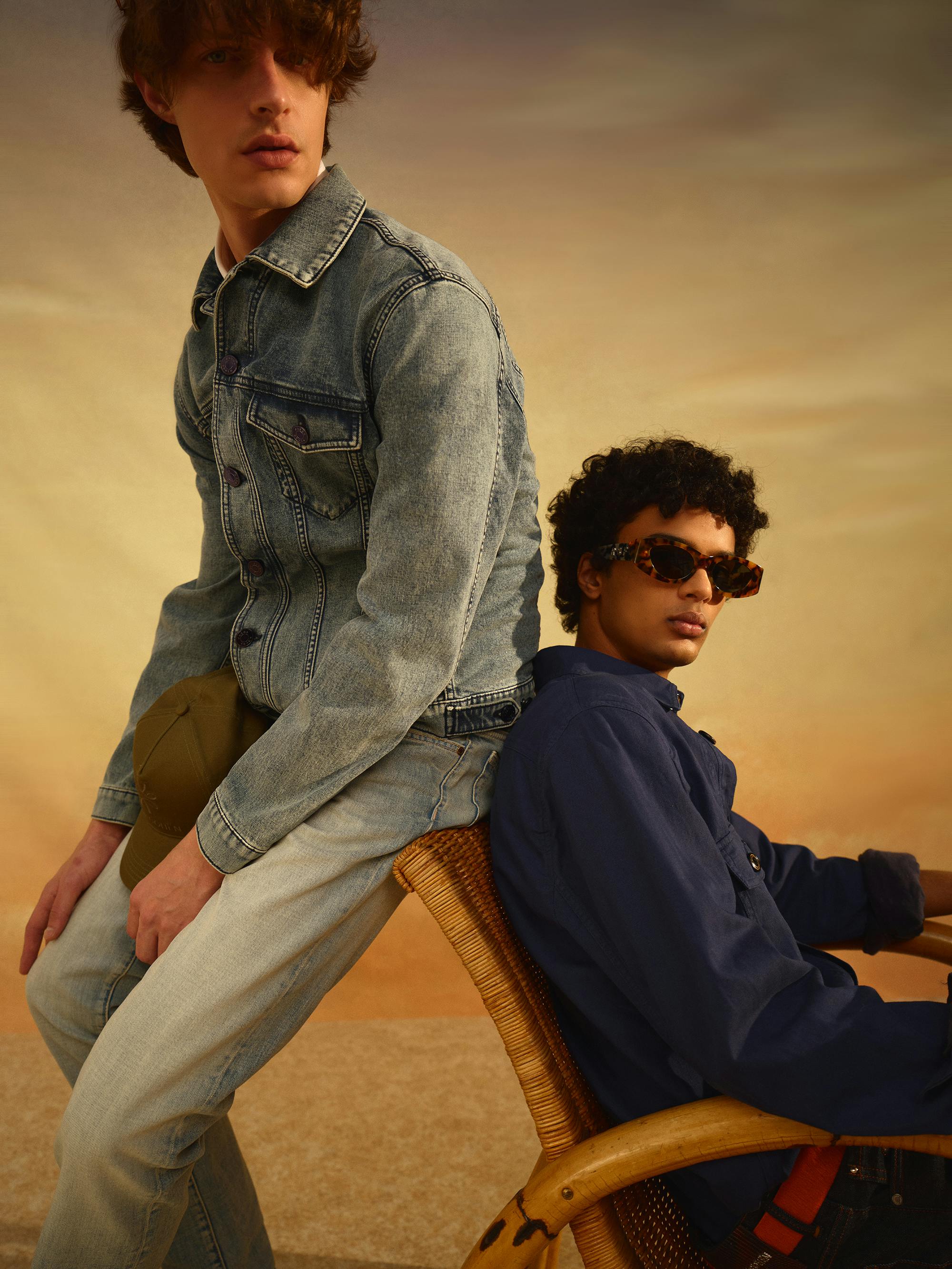 Two models wearing Jacob Cohën SS24