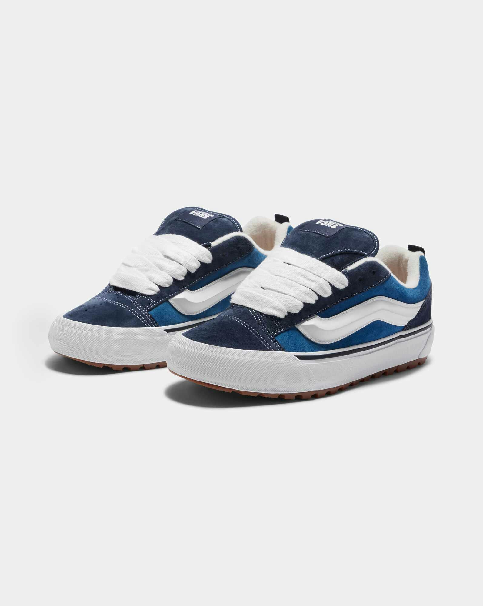 Imran Potato's Vans Knu Skool sneaker collab in blue and black