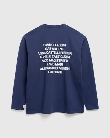 Highsnobiety x Bar Basso – Fleece Crewneck Navy | Highsnobiety Shop