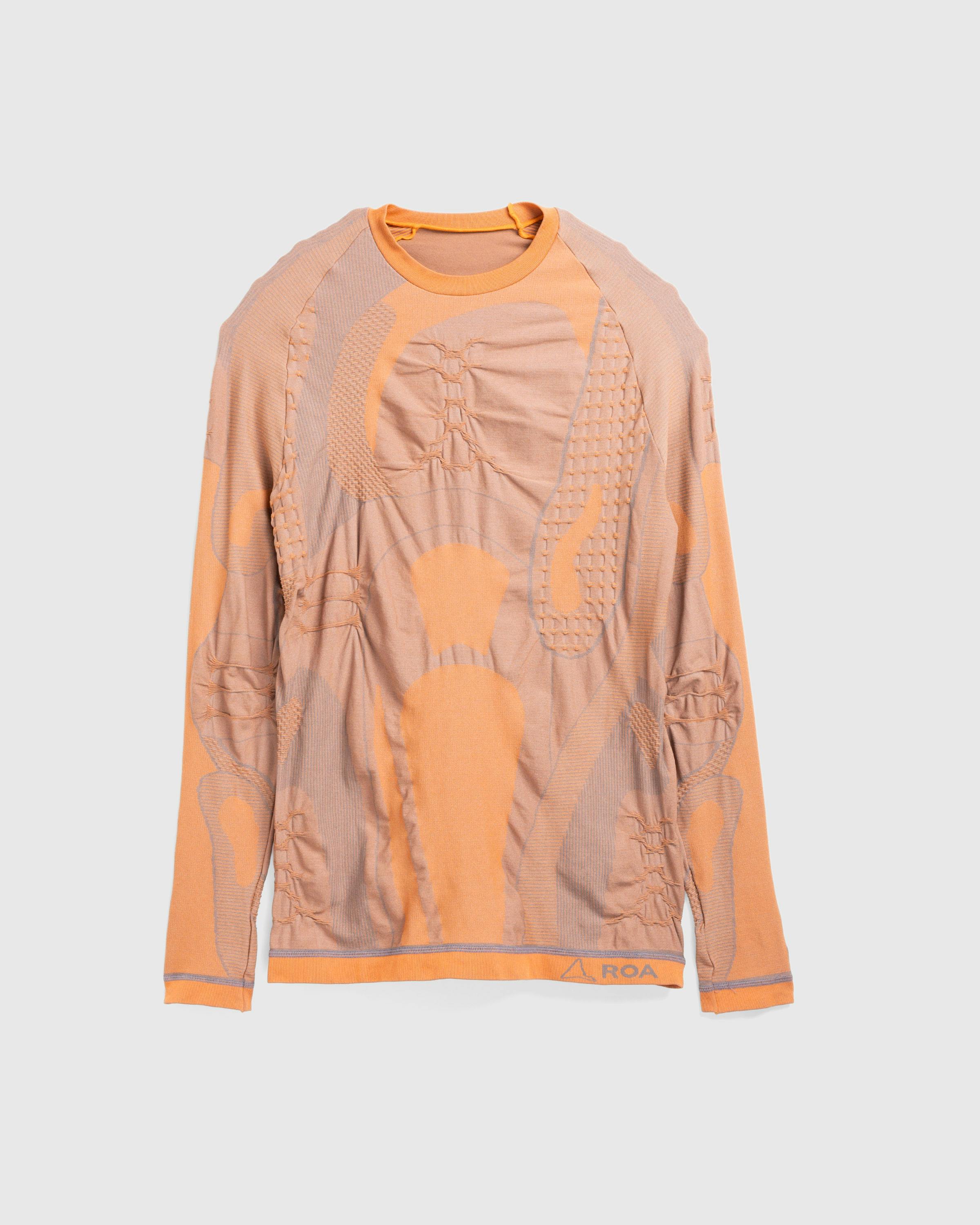 ROA – Seamless Crewneck Orange - Longsleeves - Image 1