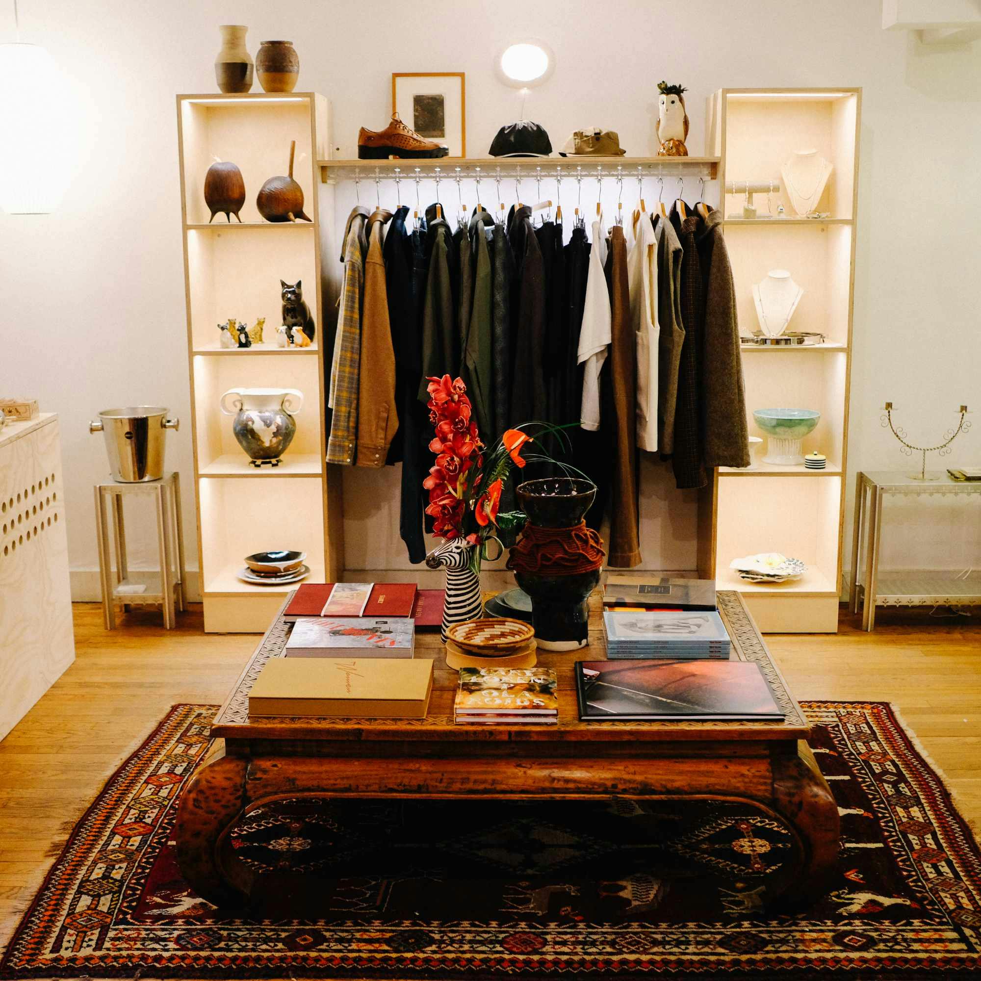 And Son, New York retailer & Son, interior photographs of menswear clothes