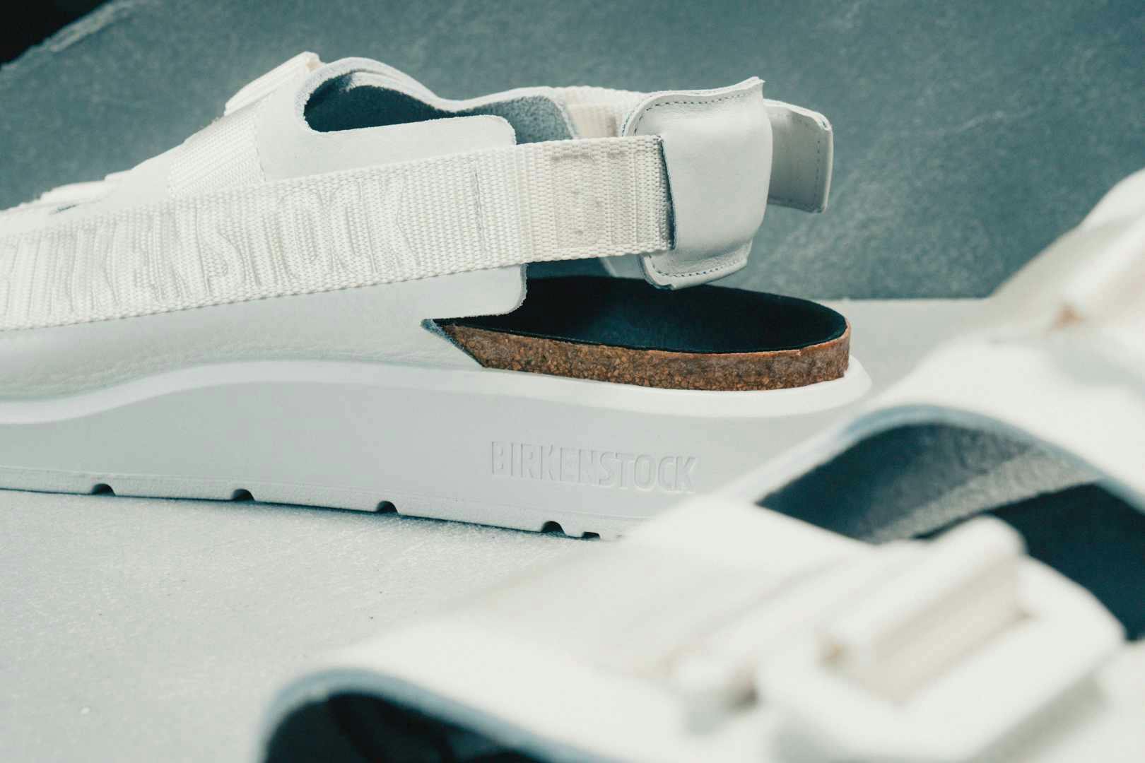 Birkenstock's Shinjuku sandal in green, white and green colorways