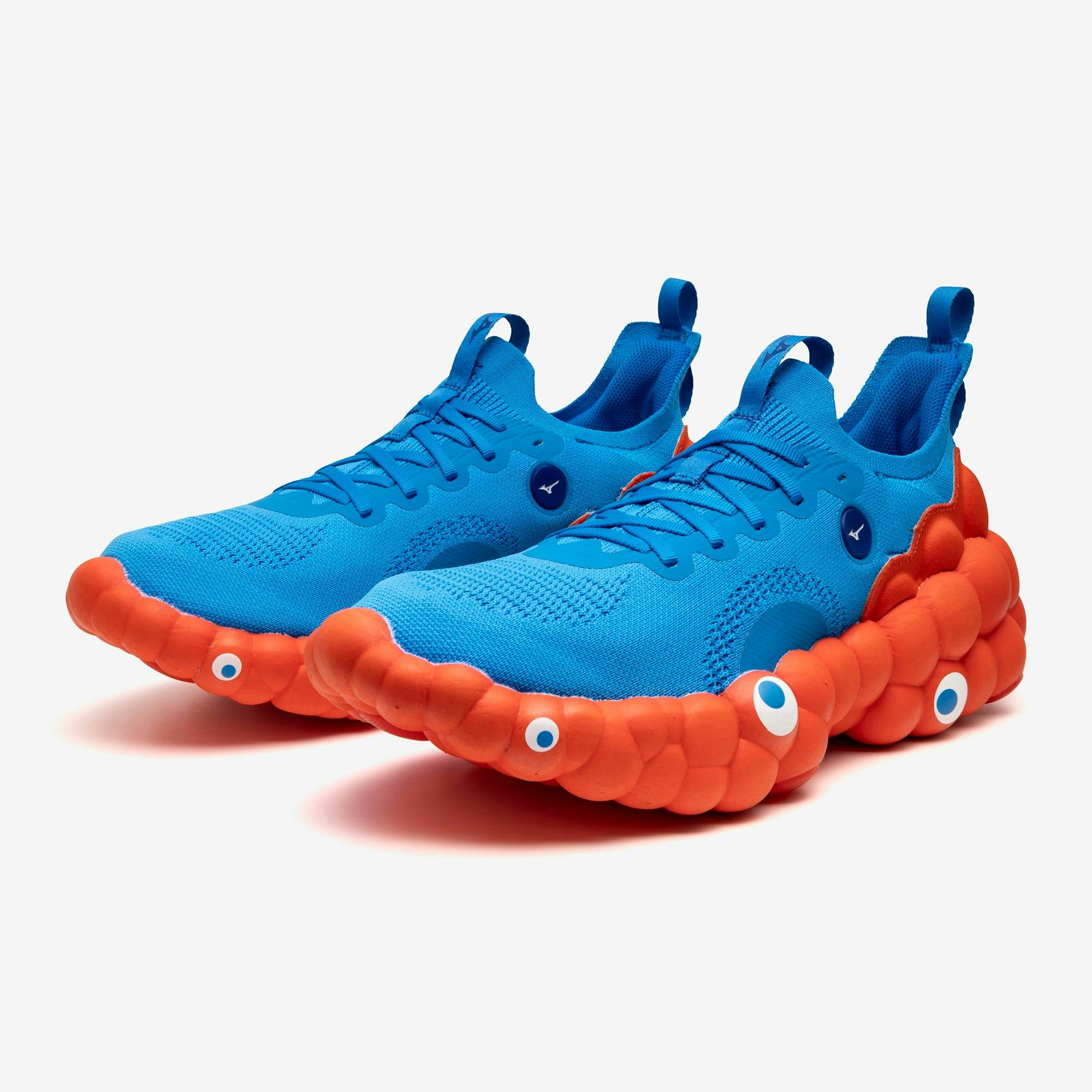 Mizuno's blue and orange Osaka Expo 2025 running sneaker