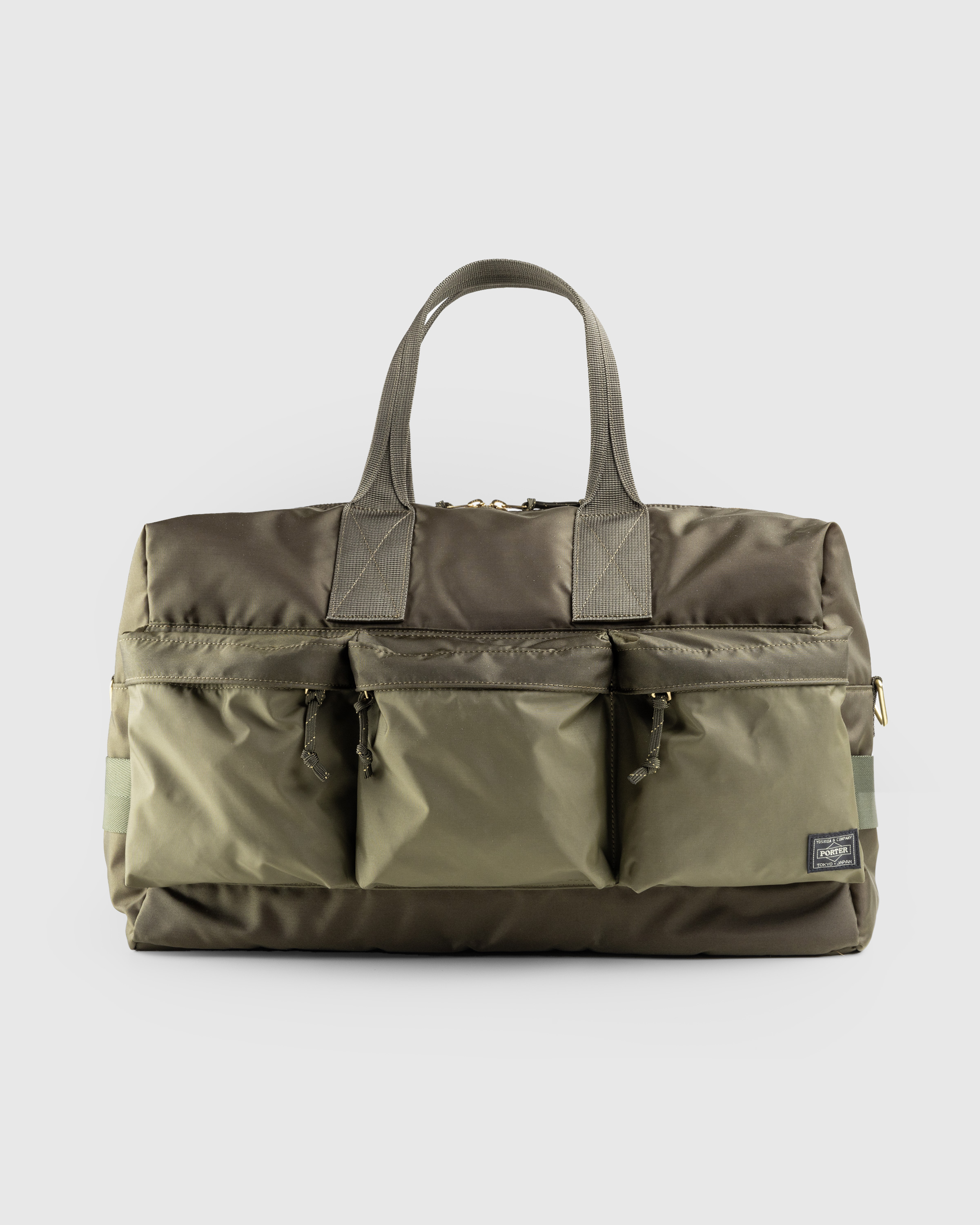 Porter-Yoshida & Co. – Force 2Way Duffle Bag Olive Drab - Shoulder Bags - Green - Image 1