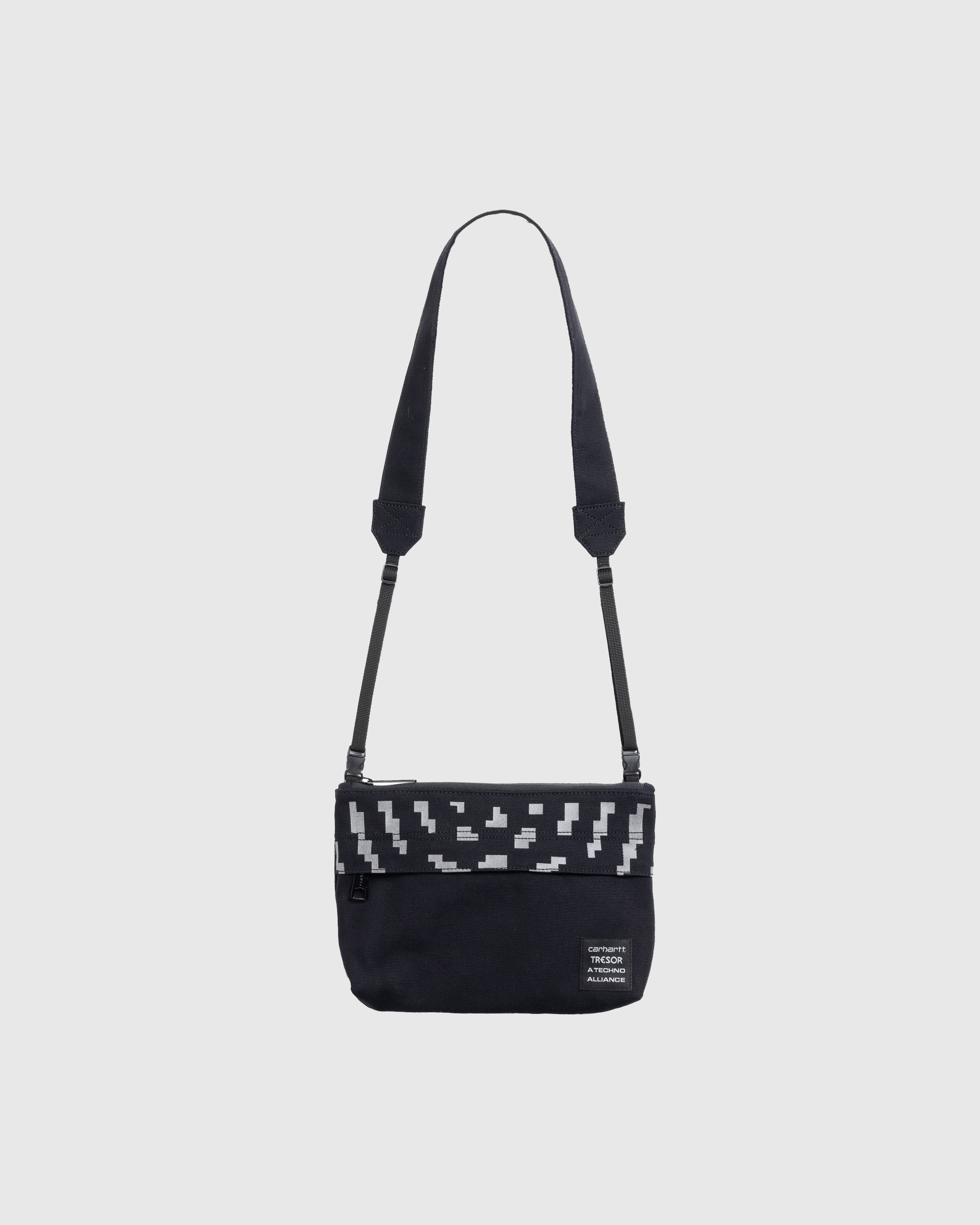 Carhartt WIP x Tresor – Way Of The Light Strap Bag Black/Dark Grey Reflective - Bags - Black - Image 1
