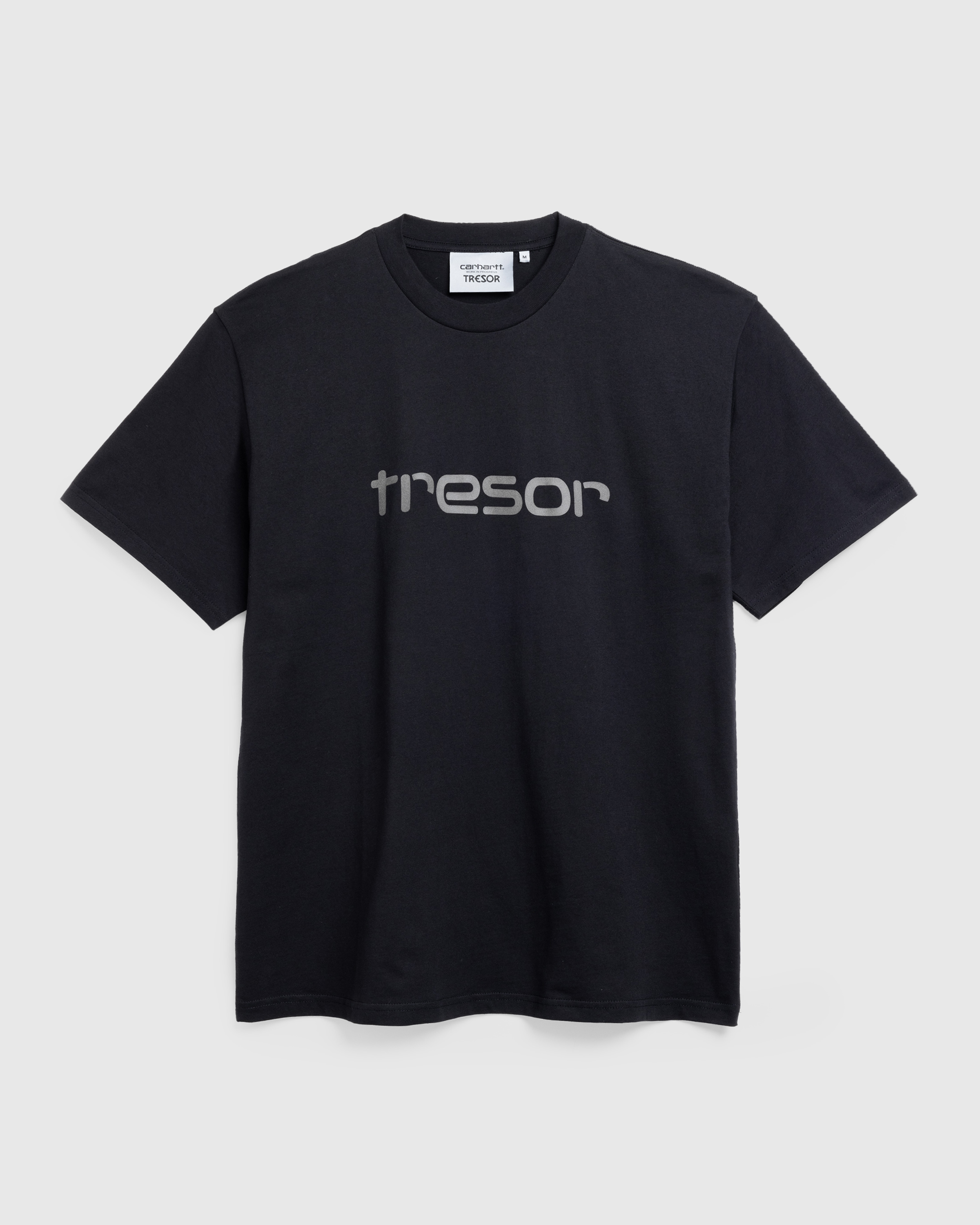 Carhartt WIP x Tresor – Techno Alliance S/S T-Shirt Black/Dark Grey Reflective - Tops - Black - Image 1
