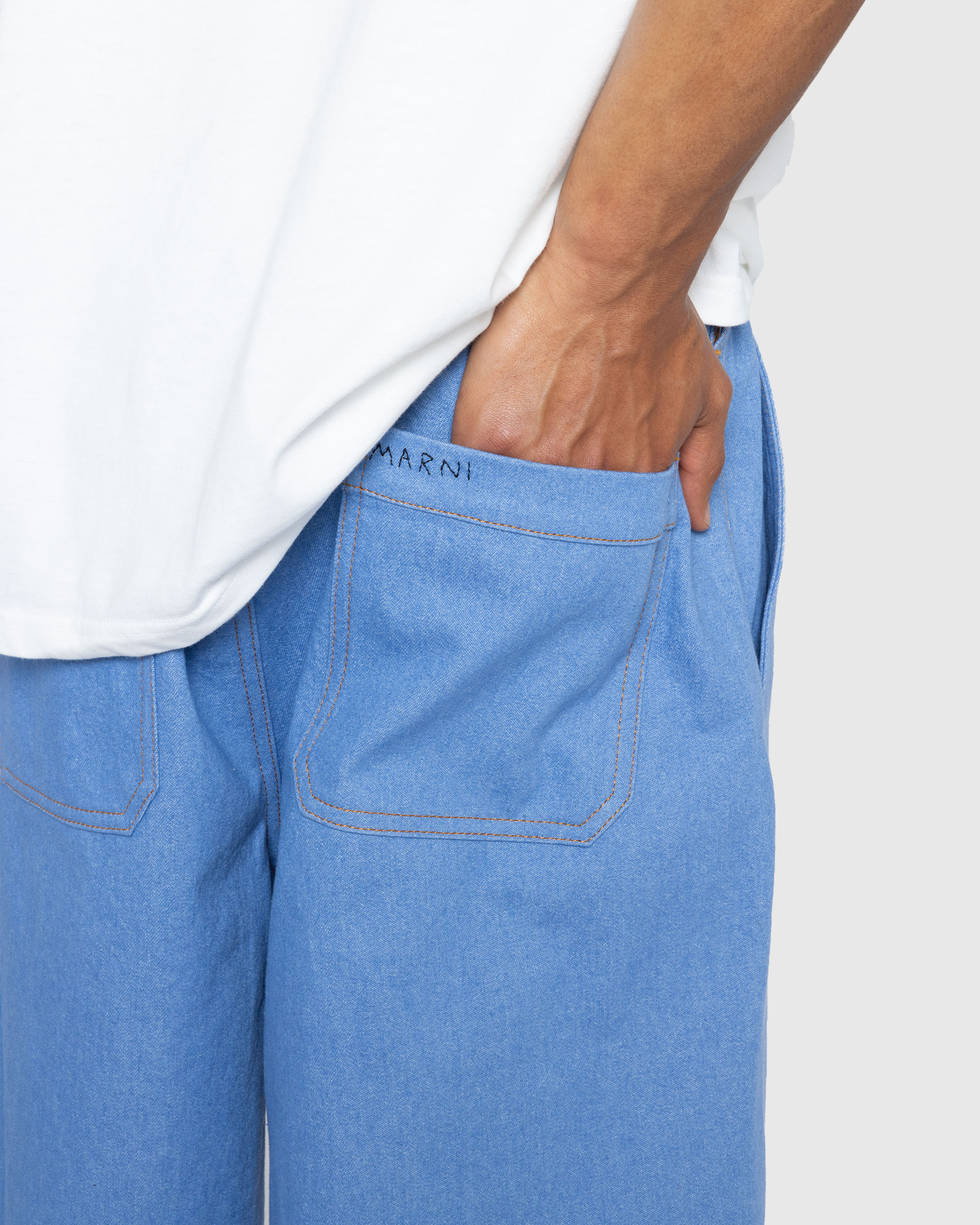 Marni – Cotton Shorts Azure - Trousers - Blue - Image 5